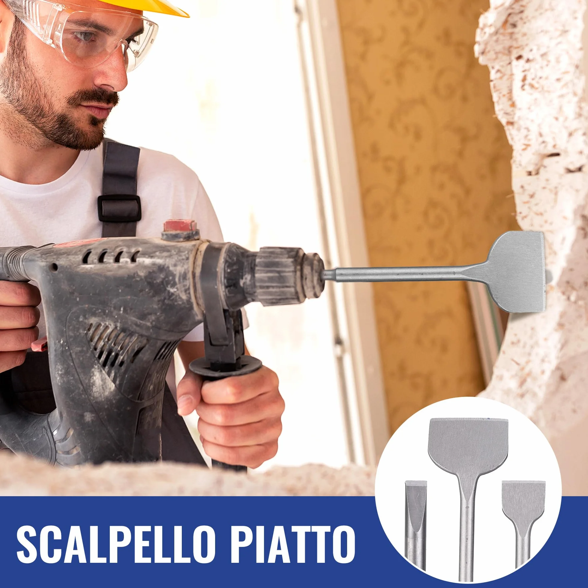 WORKPRO Set 15 punte trapano SDS-Plus per cemento muratura martello perforatore