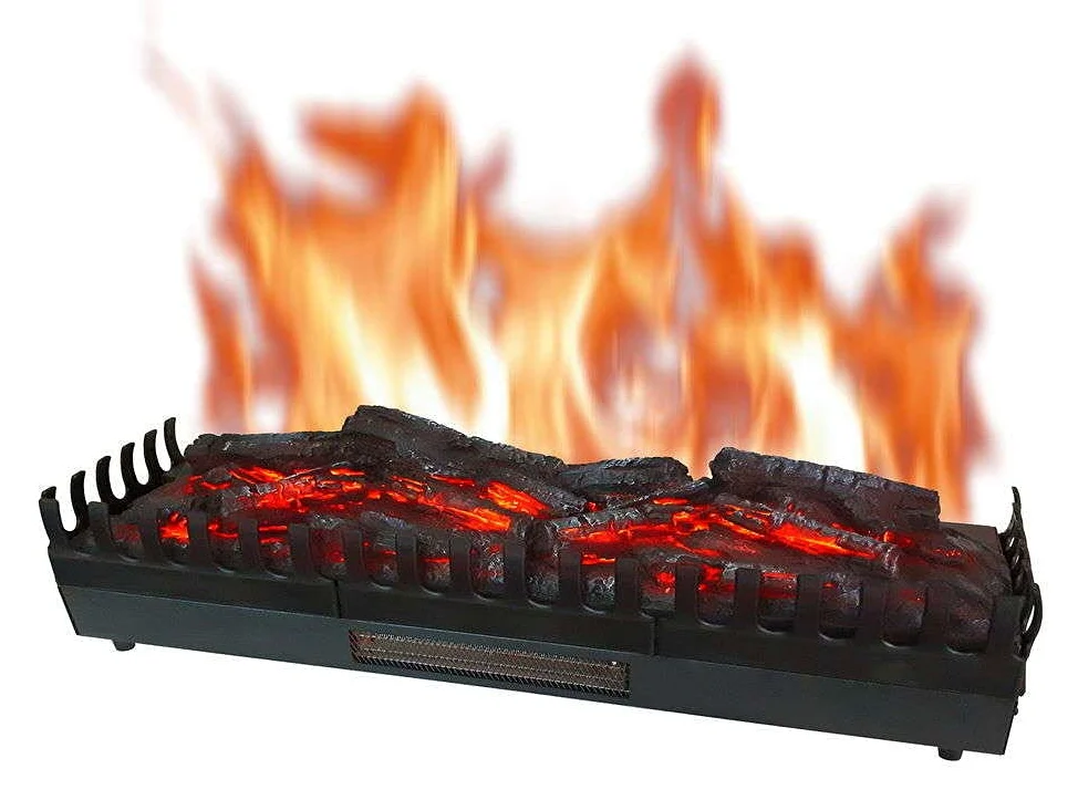 CHEMIN'ARTE Camino elettrico con Effetto Fiamma 3XL - Legno Sintetico - 110 x 23 x 24 cm - Fuoco Elettrico - Riscalmento 2000W
