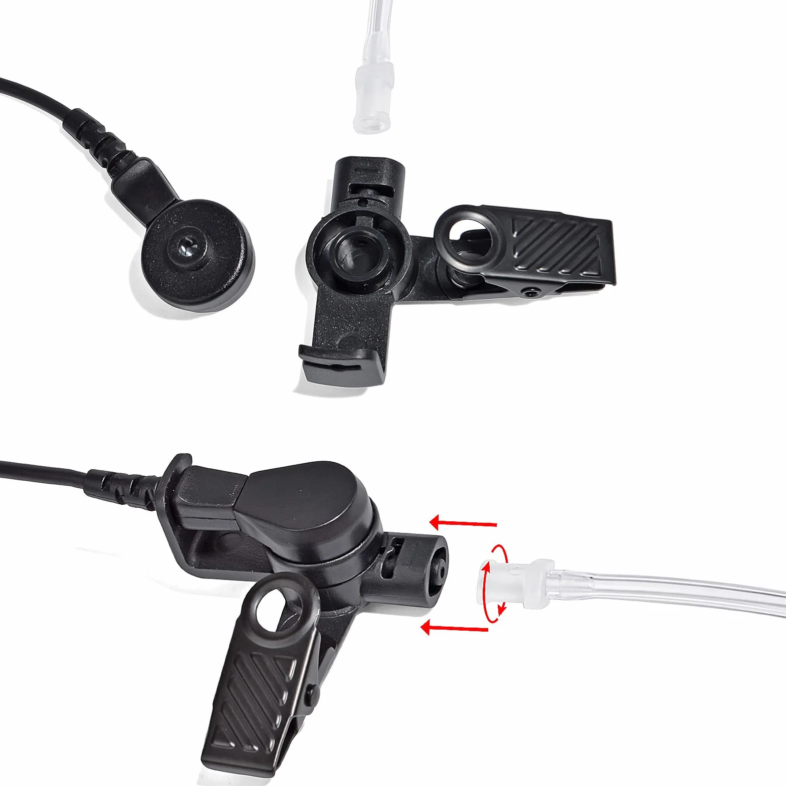 Auricolare con tubo acustico con microfono compatibile con Motorola DP3400 DP4400 DP4800 DGP4150 XiR-P8200 Xpr-6300 Radio bidirezionale multi-pin