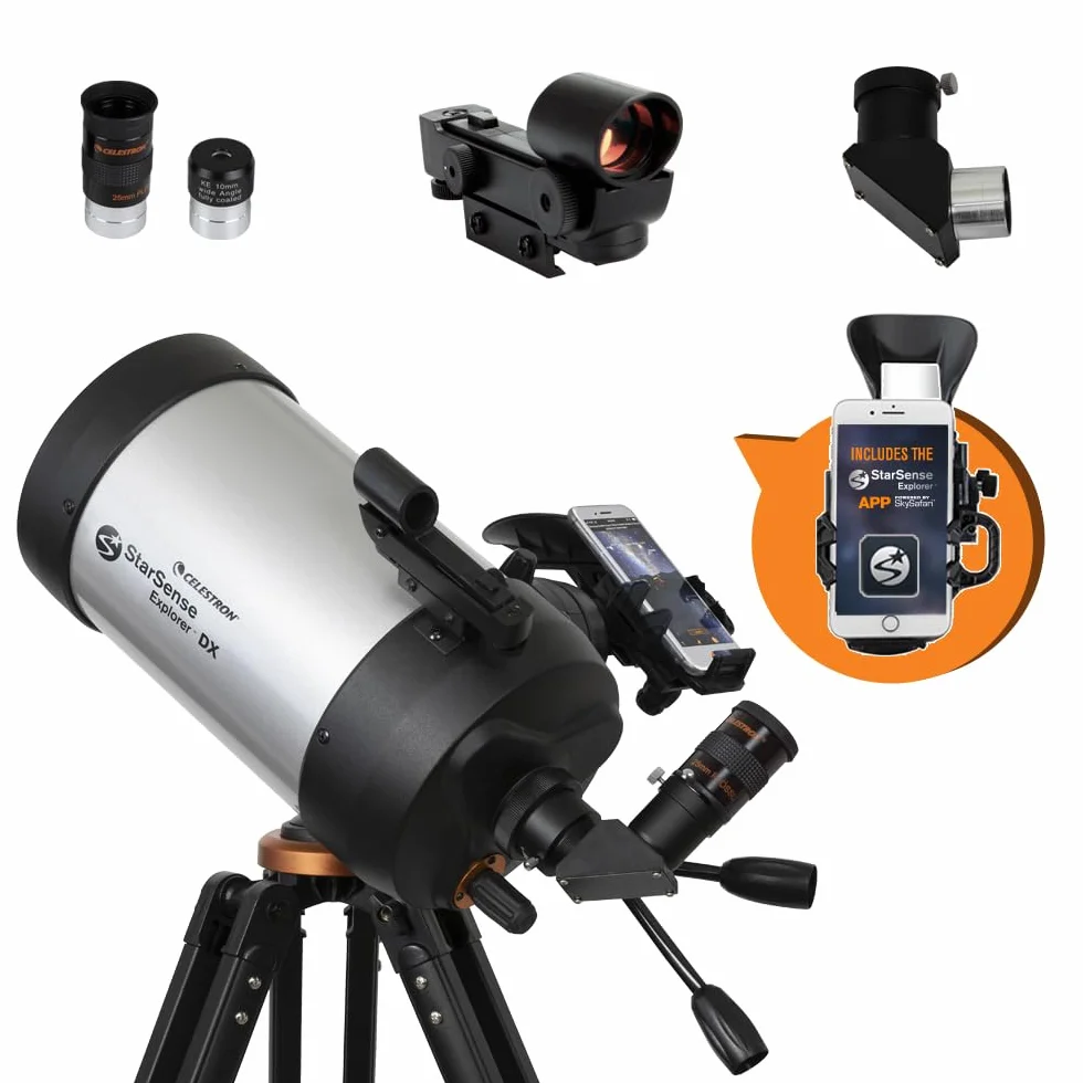 Celestron 22462 StarSense Explorer DX 5” Telescopio Schmidt-Cassegrain compatibile con app per smartphone Funziona con l'app StarSense – Compatibile con iOS/Android
