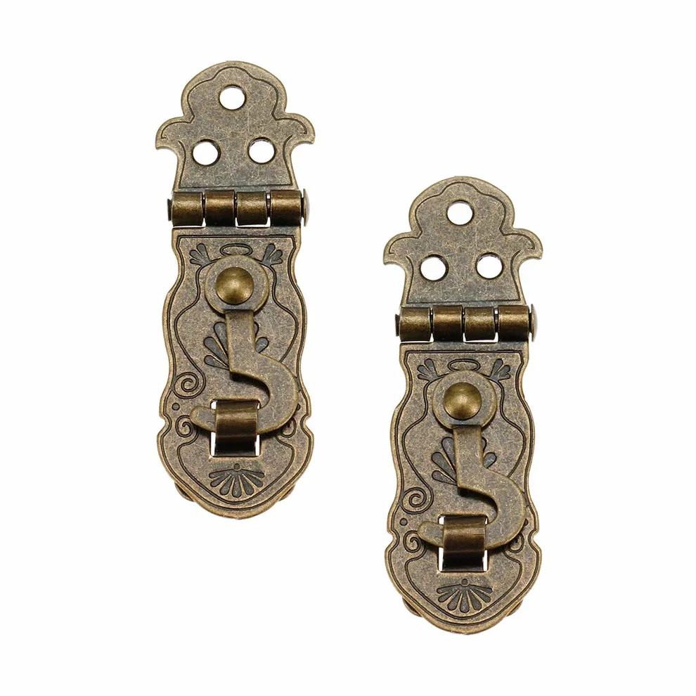 Cerniere per Notebook in Stile Vintage 90 Gradi Metallo Bronzo Anticato Chiusura a Gancio
