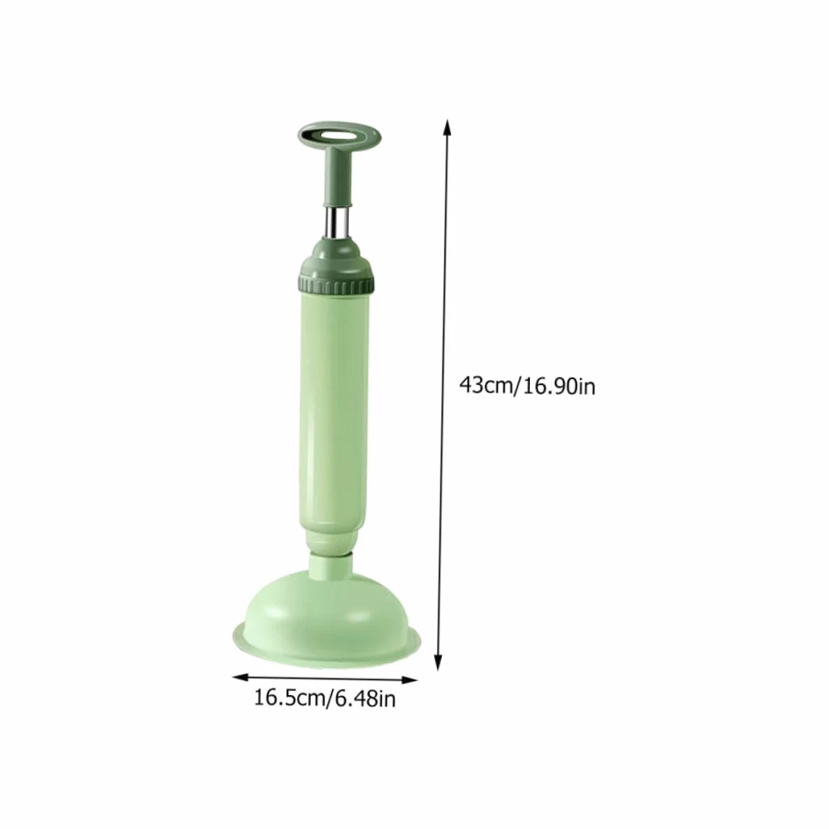 TOPBATHY Stura Water a Pressione per WC, Stantuffo per Bagno e Hotel, 2 Pezzi in PVC e Acciaio Inox, Facile da Pulire, Rimuove Ostruzioni