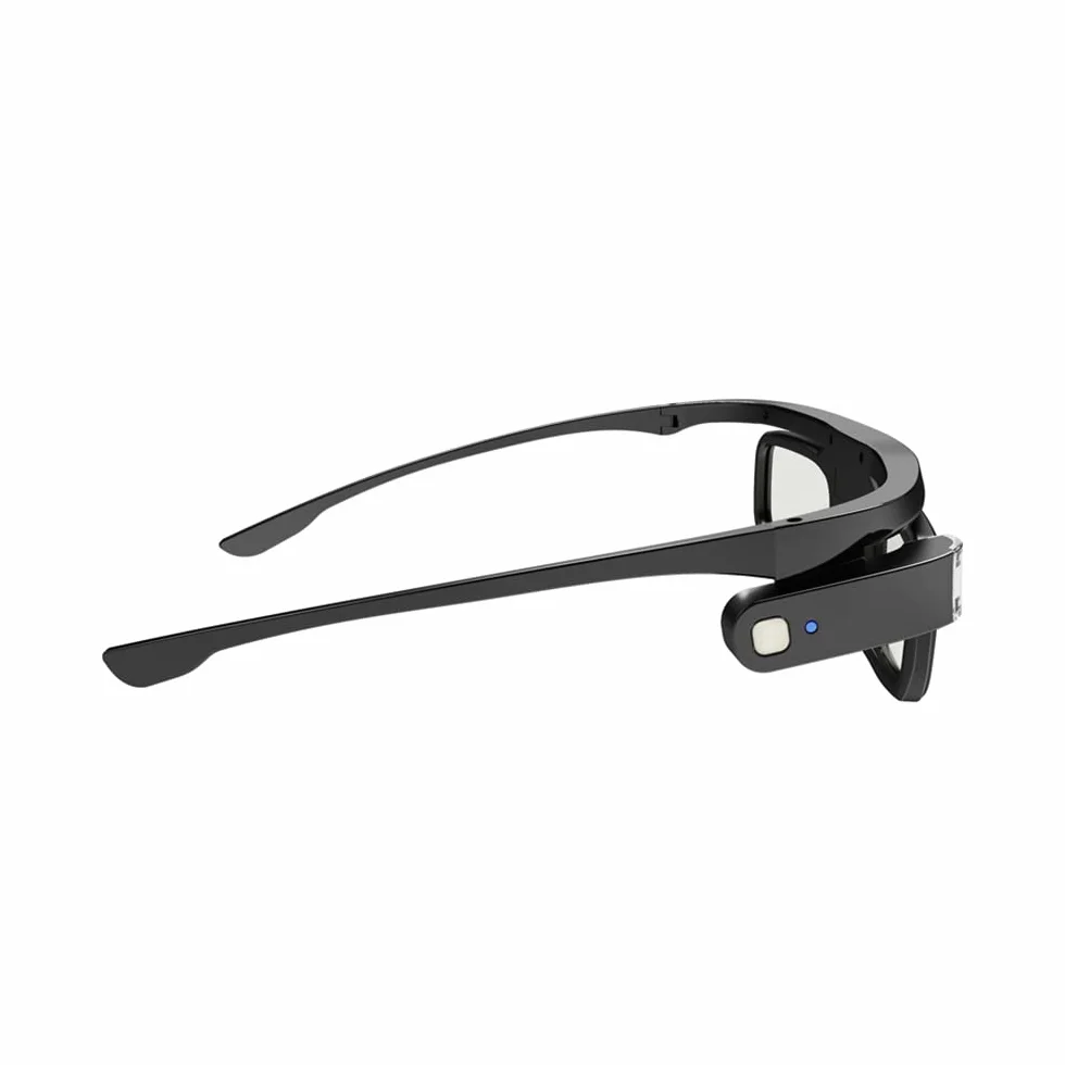BYINTEK Occhiali 3D Ricaricabili per Proiettore DLP 3D UFO P20 R19 U70 Pro, Otturatore Attivo DLP-Link Real 3D Shocking, Perfetto per Film e Giochi 3D