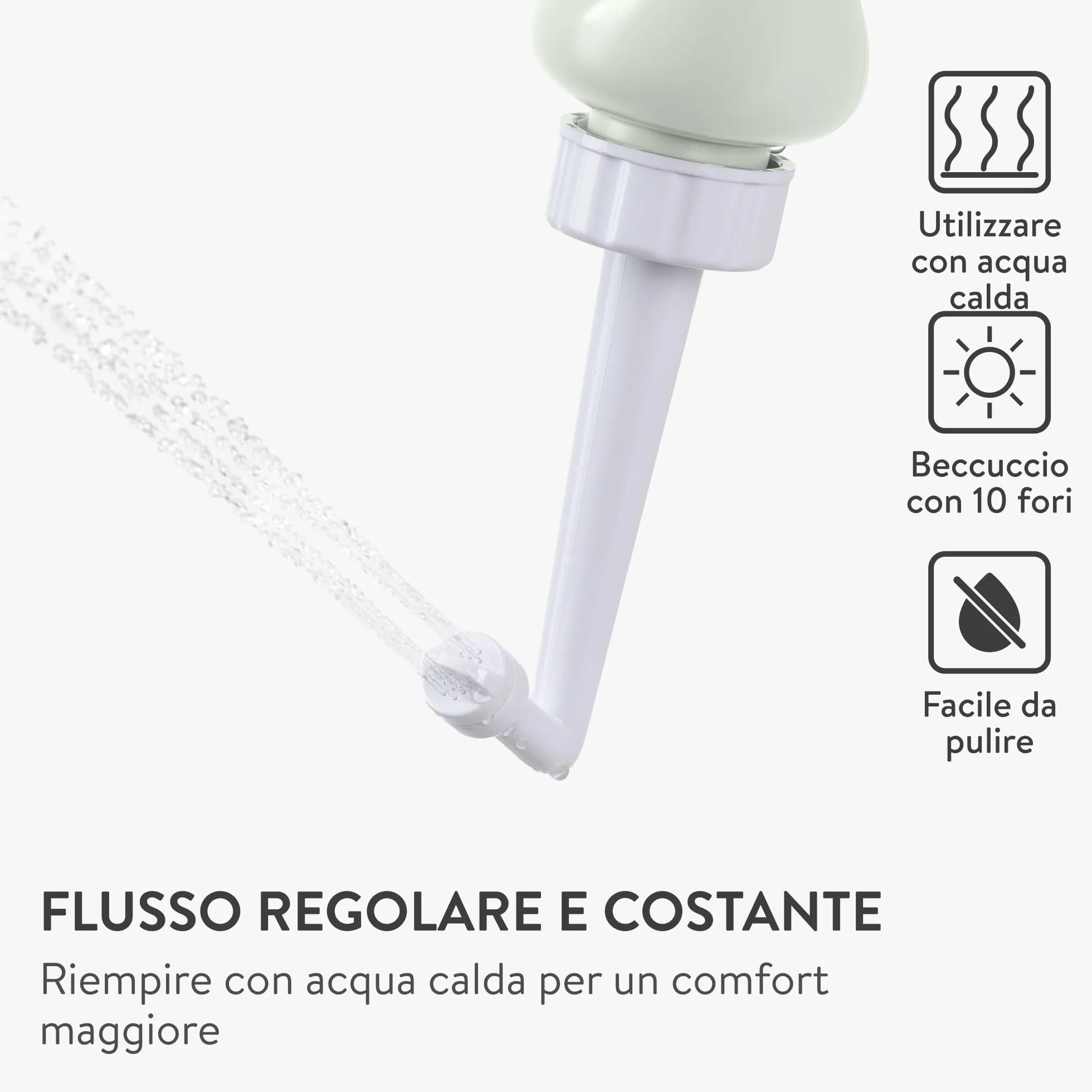 Cynpel Bidet Portatile Post Parto Pieghevole - Peri Bottle Emorroidi Antigoccia Grigio