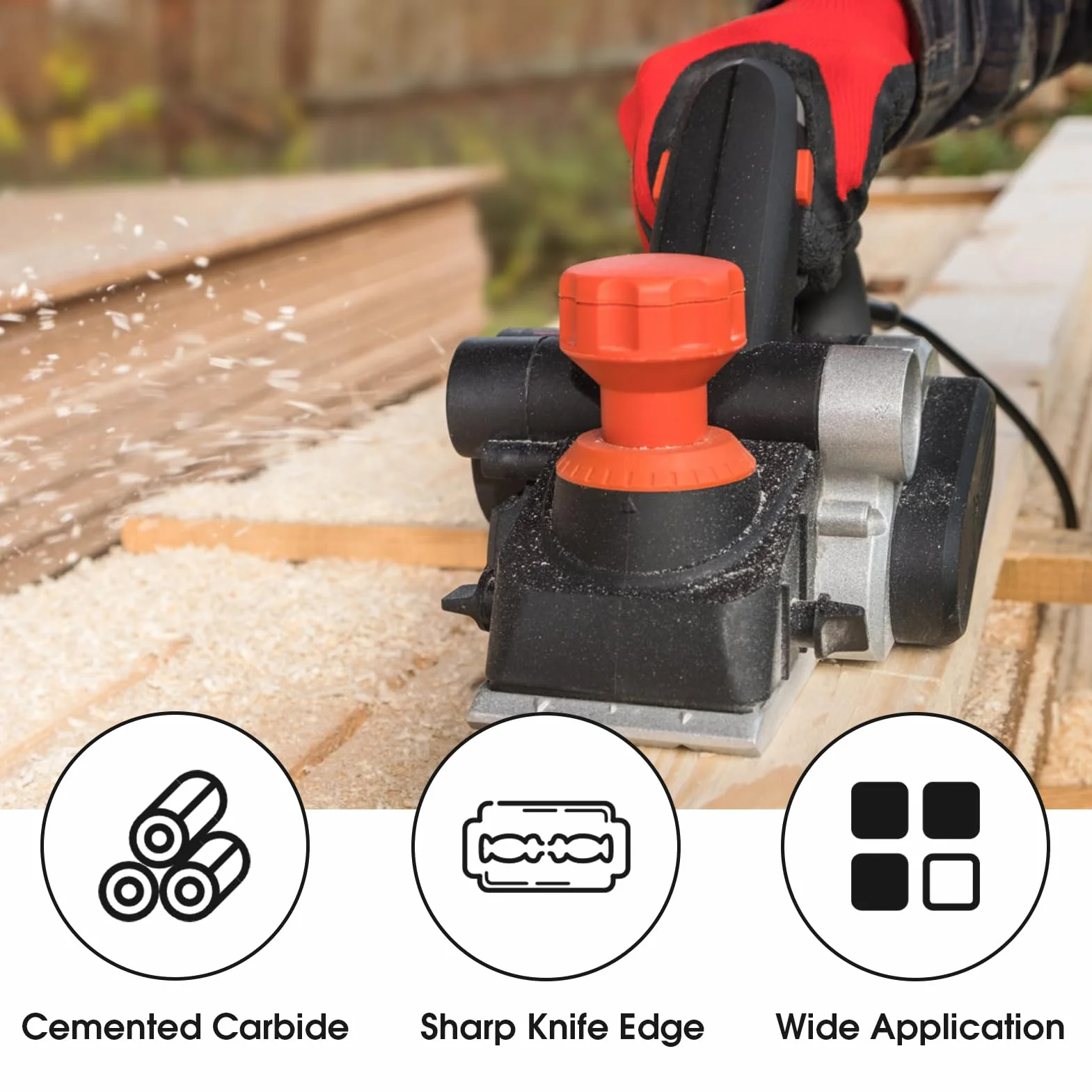 Lame per piallatrice 82 mm reversibili MAKITA Bosch 82x5,5x1,2 mm