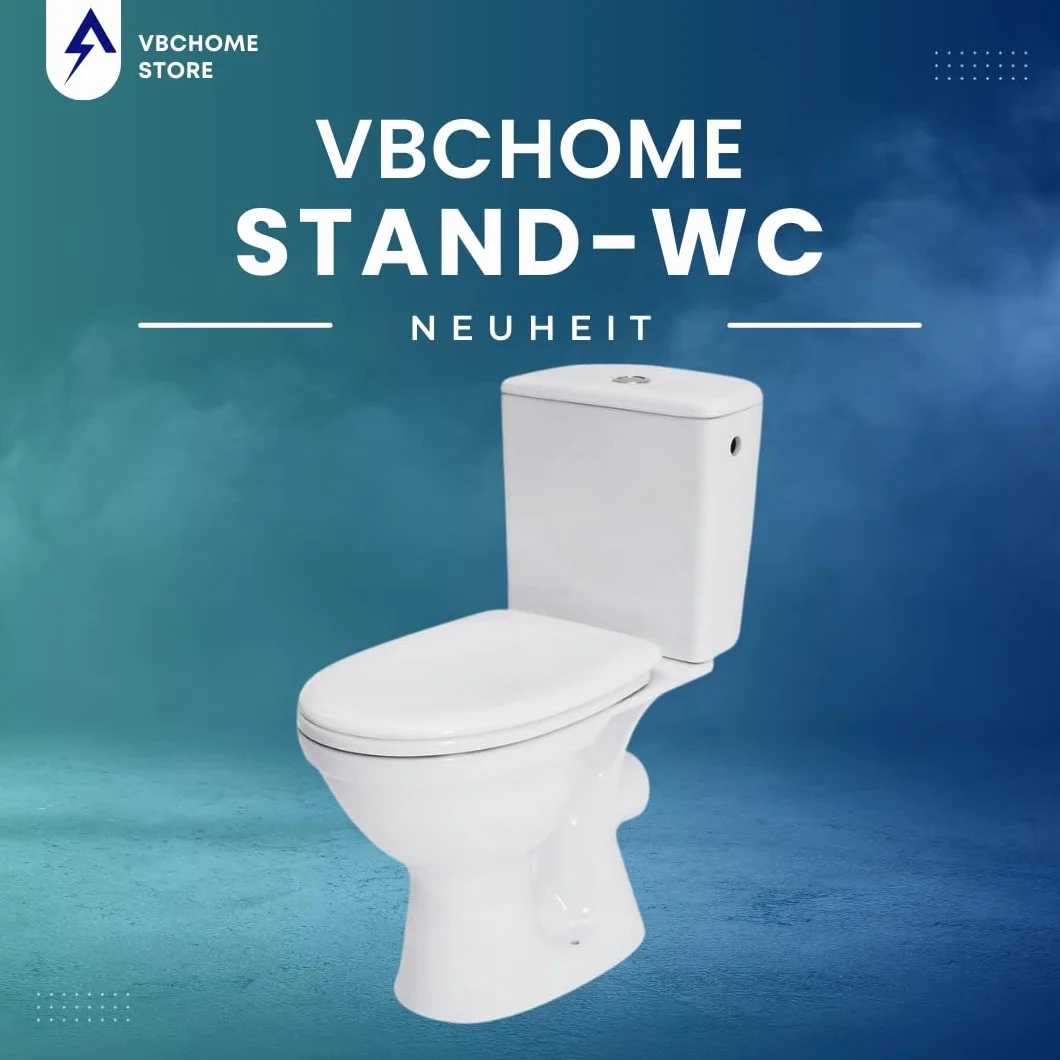 Merida ceramica WC set design con cassetta sedile polipropilene uscita acqua orizzontale