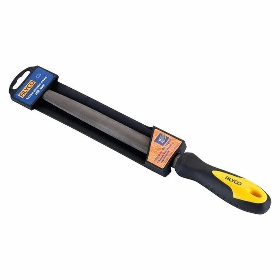 ALYCO 197510 Lima media-cana 150 mm mango bimaterial dentado entrefino