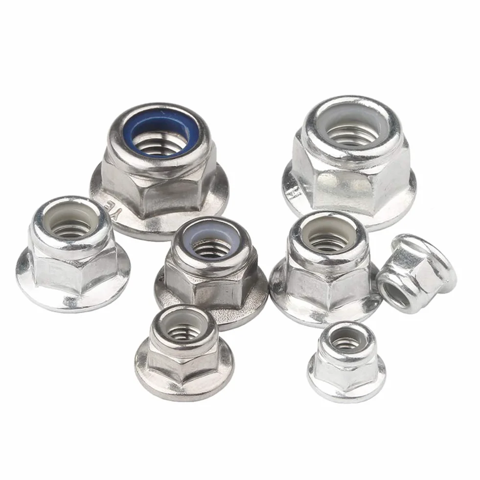 Dado Flangiato Acciaio Inox 304 Autobloccante M4 M5 M6 M8 M10 M12
