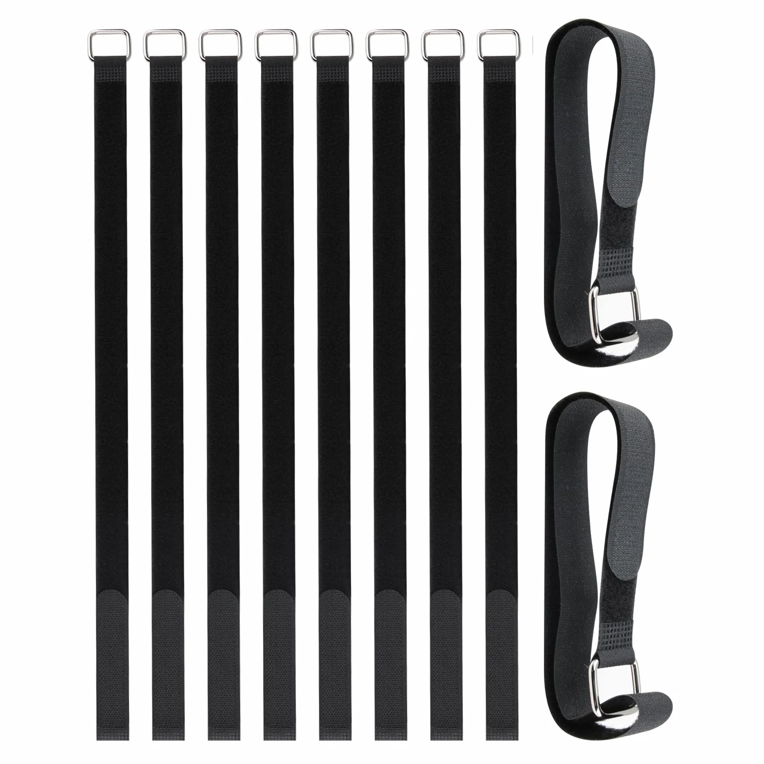 Regolabili Cinghie per Cavi Antiscivolo Multiuso 10pcs, Fascette per Bicicletta e Bagagli, 2CM*50CM