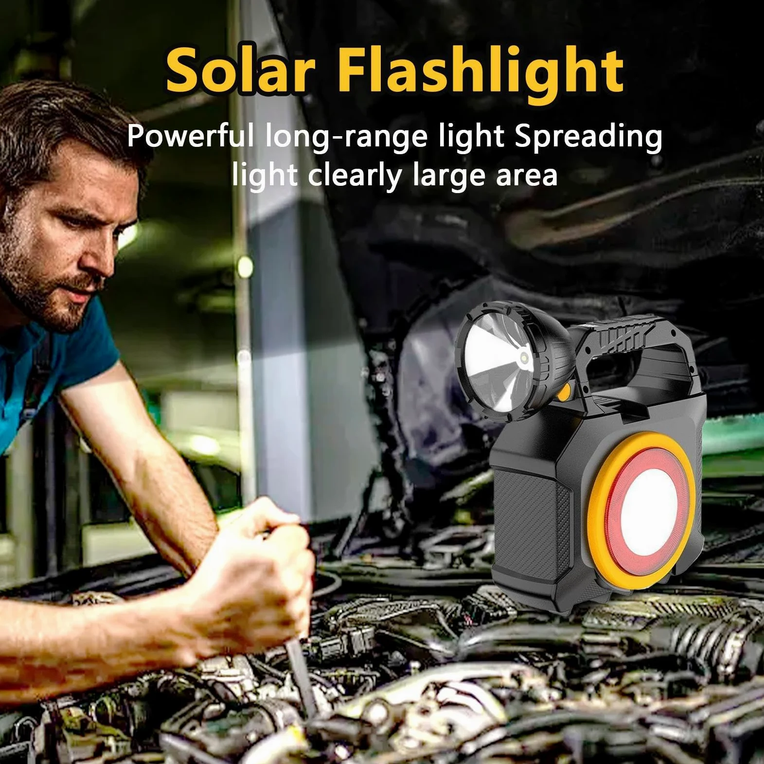 Generico Da Campeggio Ricaricabili Luminose Alta Lunga Durata Multiuso | Lanterna Da Campeggio Ricaricabile Solare Per Casa, Pesca, Outdoor, Passeggiate Notturne, Blackout, Riparazioni Auto,