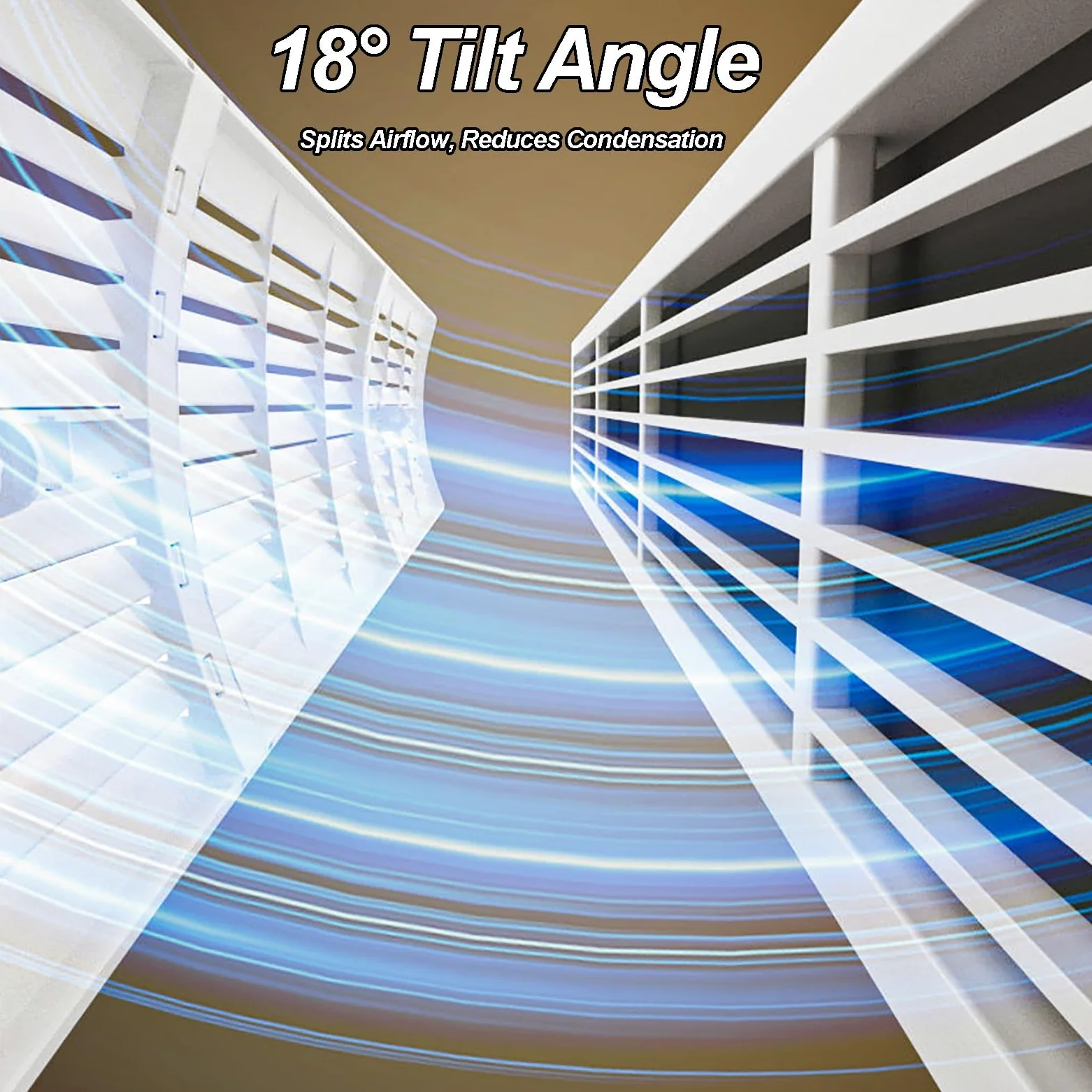 Copertura per bocchetta dell'aria, griglia regolabile da 101,6 cm, riduce la condensa, design con montaggio laterale e superiore, soluzione di ventilazione durevole per casa e ufficio