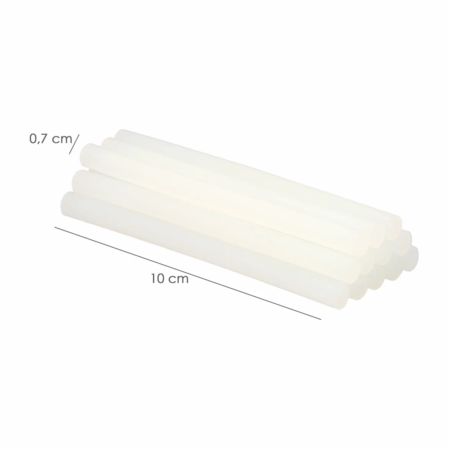 Barre di colla a caldo Ø 7,2 mm Silicone 12 pezzi Pistola Termofusibile