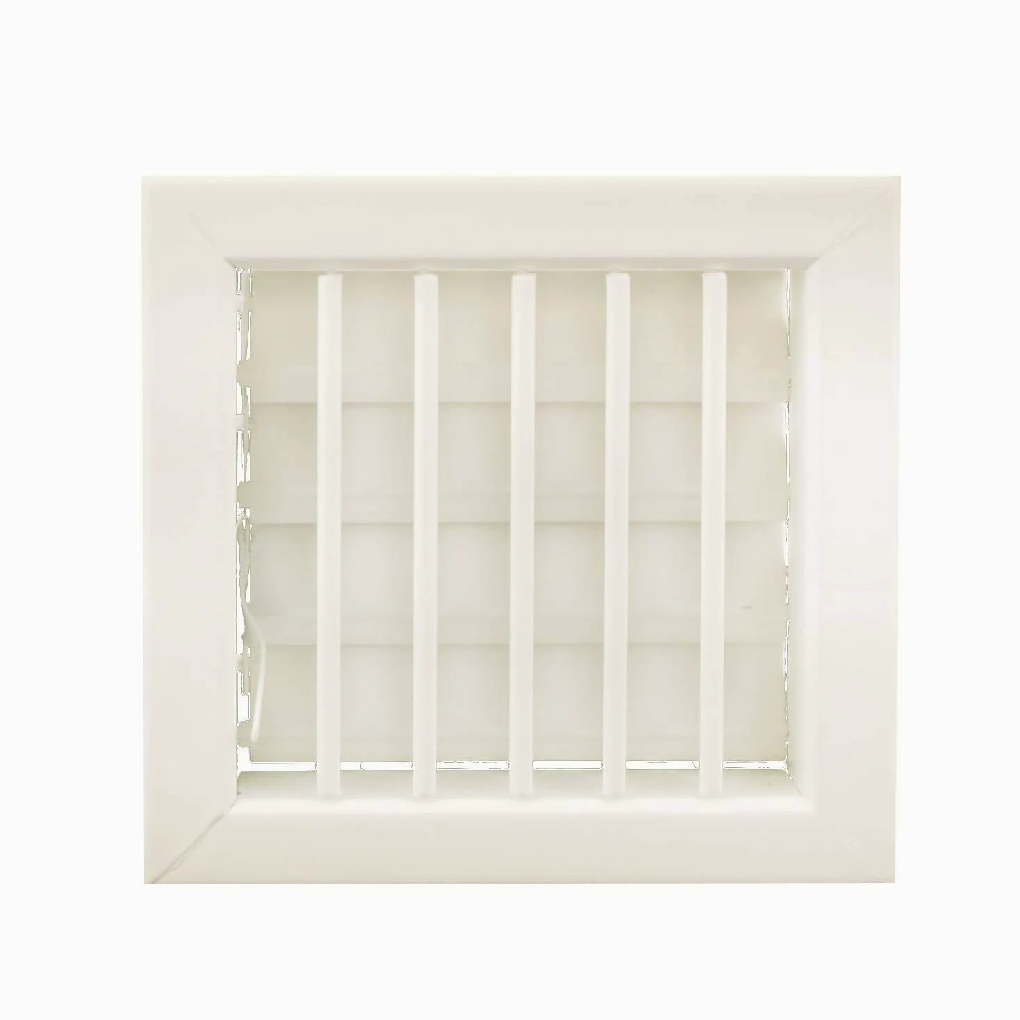 Griglia Bocchetta 16x16cm BIANCA Regolabile con Serranda per Caminetto