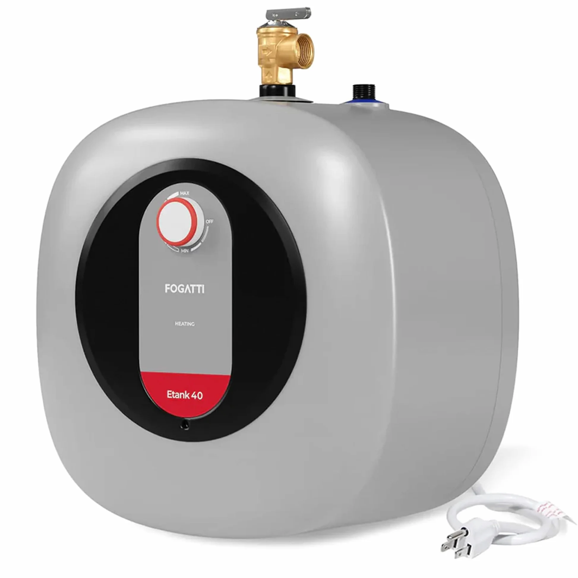 FOGATTI Mini scaldabagno elettrico, punto di utilizzo istantaneo, 120 V, 1440 W, scaldabagno per camion alimentari, sotto il lavandino, montaggio a parete o a pavimento, facile da installare