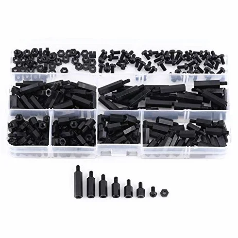 M3 Nylon Male Female Hex Spacer Standoff Screw Nut Assortment Kit, Mounting Hardware for Circuit Board