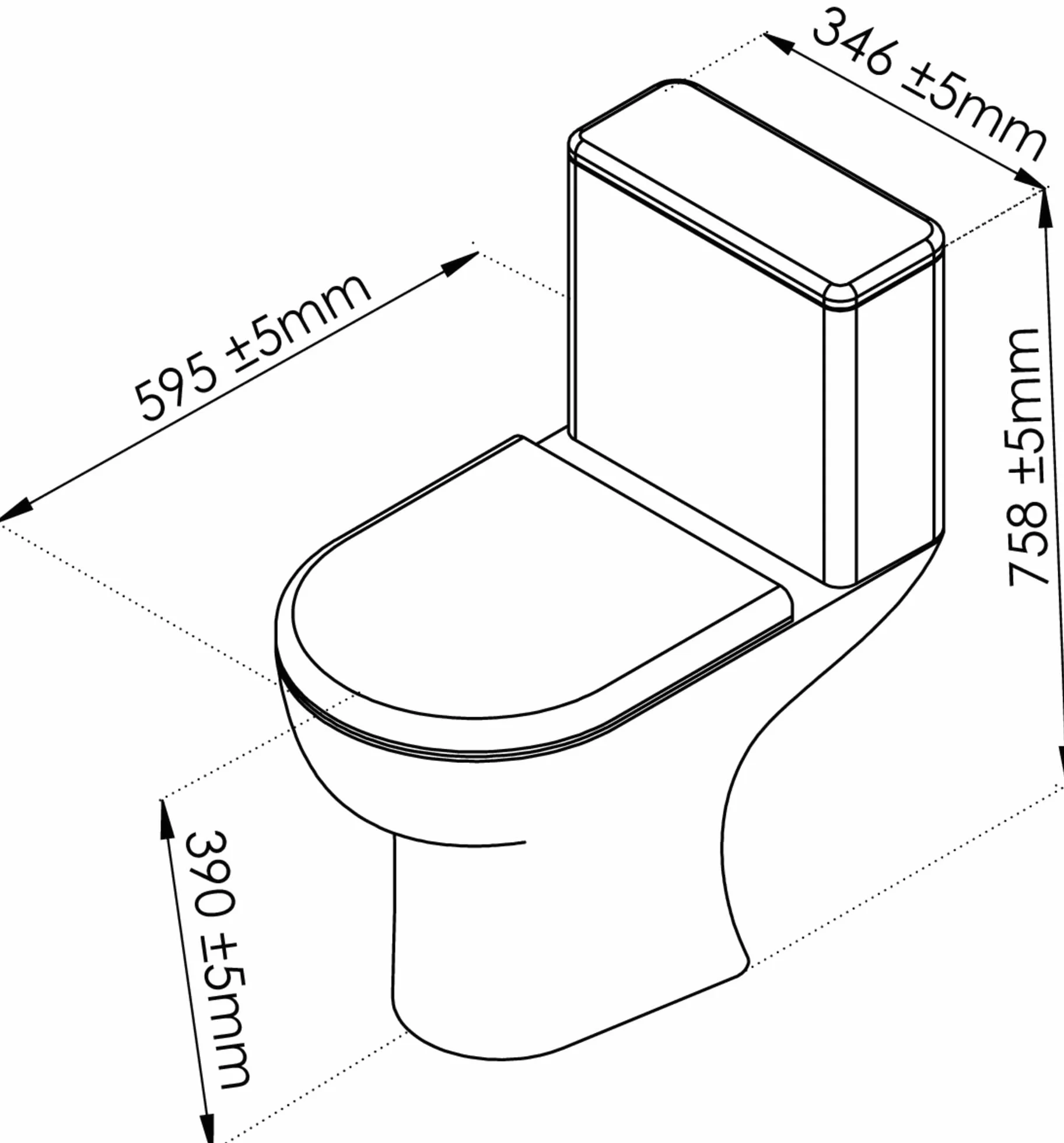 ONDEÉ Pack WC CLAIN uscita orizzontale vaso bassa profondità 39cm ceramica bianca coperchio chiusura rallentata scarico 3/6L alimentazione laterale reversibile