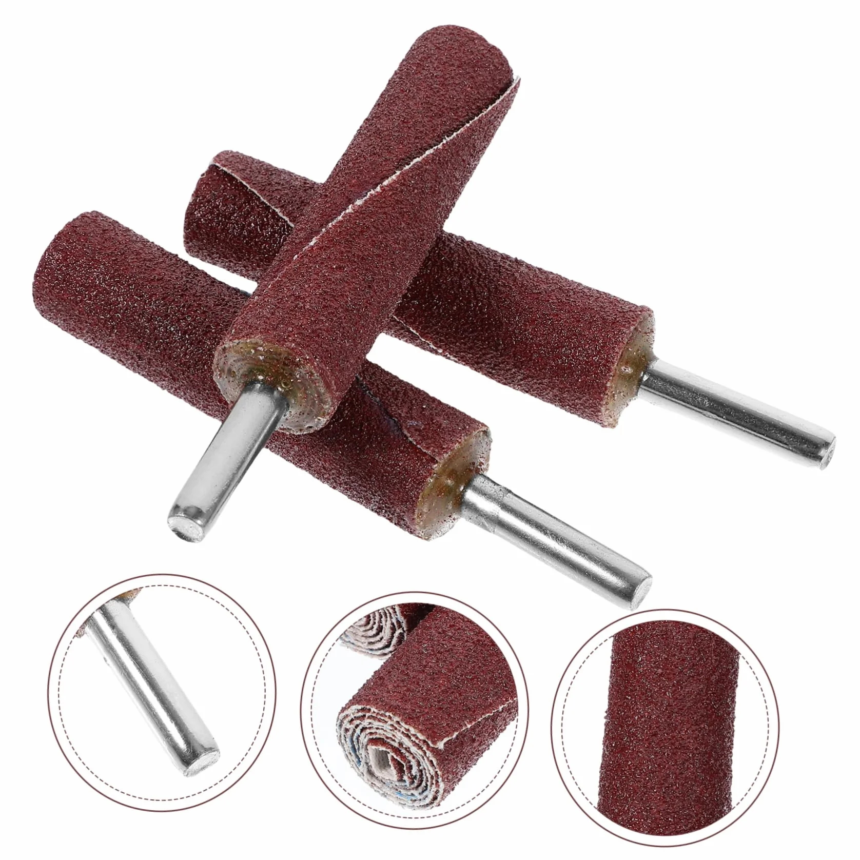 Kit Di Tamburi Abrasivi Per Trapano Di Vetrata Bastoncini Abrasivi Grana Per Levigatura Metallo Legno Plastica Pietra 3 Pezzi
