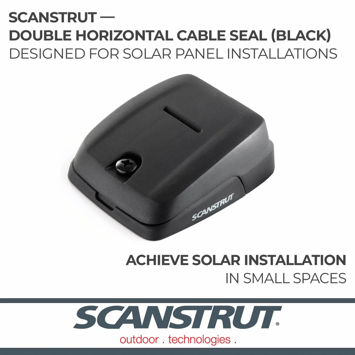 Scanstrut DS-HD10-BLK Guarnizione per Cavi Orizzontale Doppia Nero