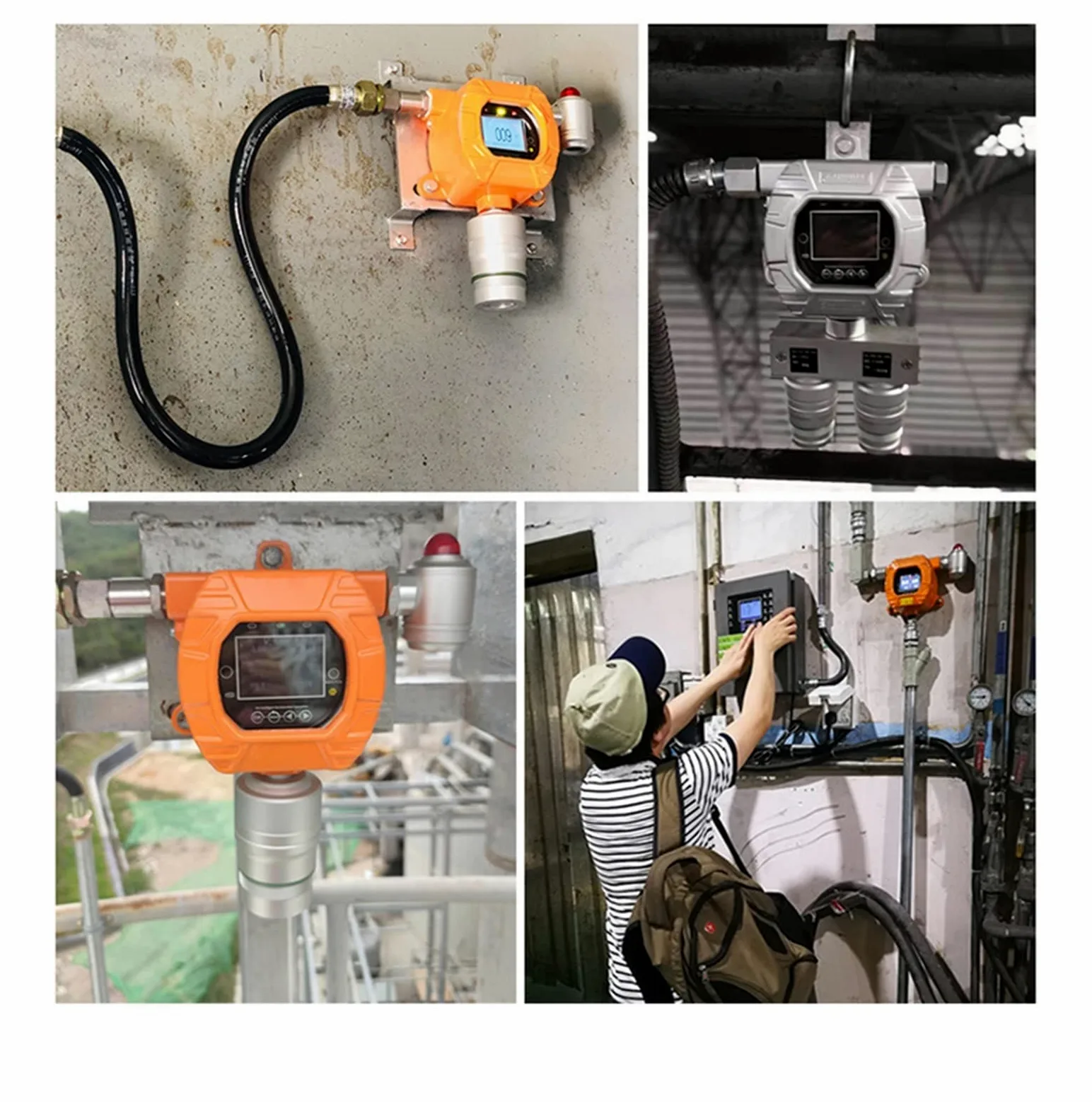 Monitor gas, rilevatore perdite gas, Diossido di carbonio CO2 Rivelatore CO2 Tenere sotto controllo CO2 Sensore del tester del misuratore 2000 ppm Qualità dell'aria; Insieme a PORTATO Allarme per casa