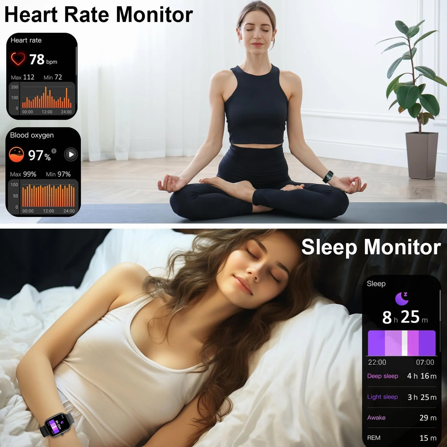 Nuovo Smartwatch Uomo Donna, 100+ Sportive Fitness Tracker con Sonno Contapassi Cardiofrequenzimetro, 1.91" Smartwatch con Effettua/Risposta Chiamate, Impermeabil IP68 Smart Watch per Android/iOS