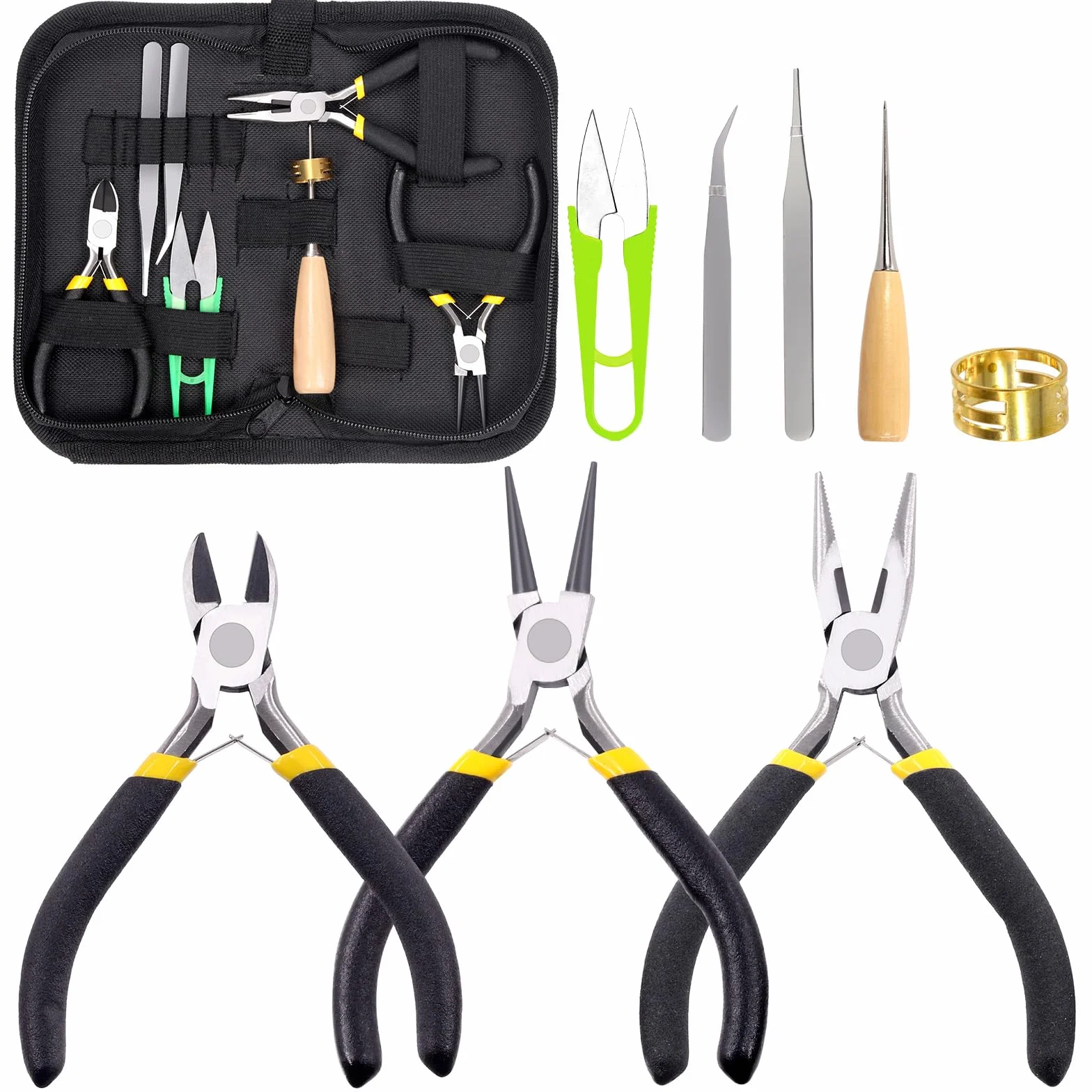 Glarks Kit 6 pinze per gioielli, strumenti professionali per creazione gioielli