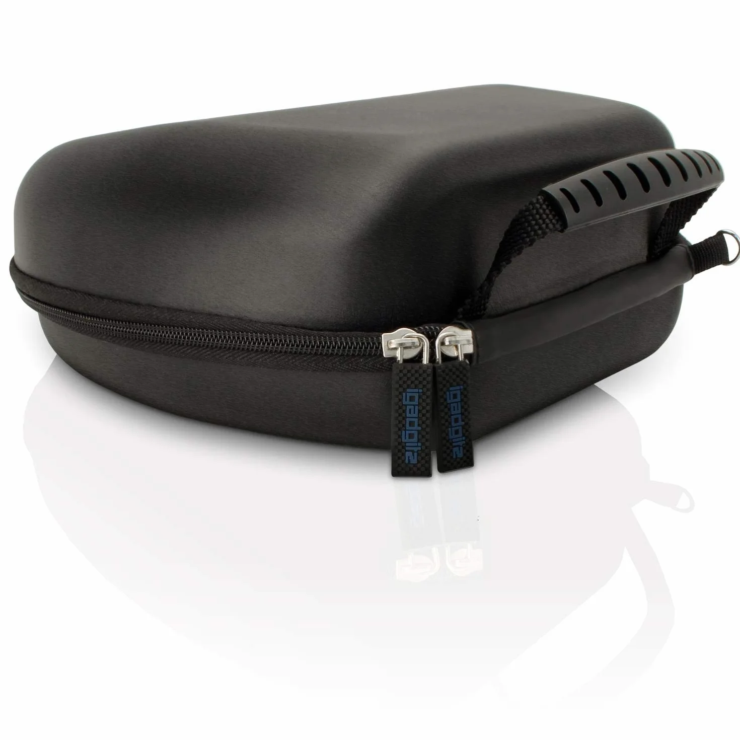 iGadgitz U3804 Nero EVA Custodia Da Trasporto Rigida Borsa Per Cuffie Auricolari - Dimensioni interne ca. 20.8 x 20 cm