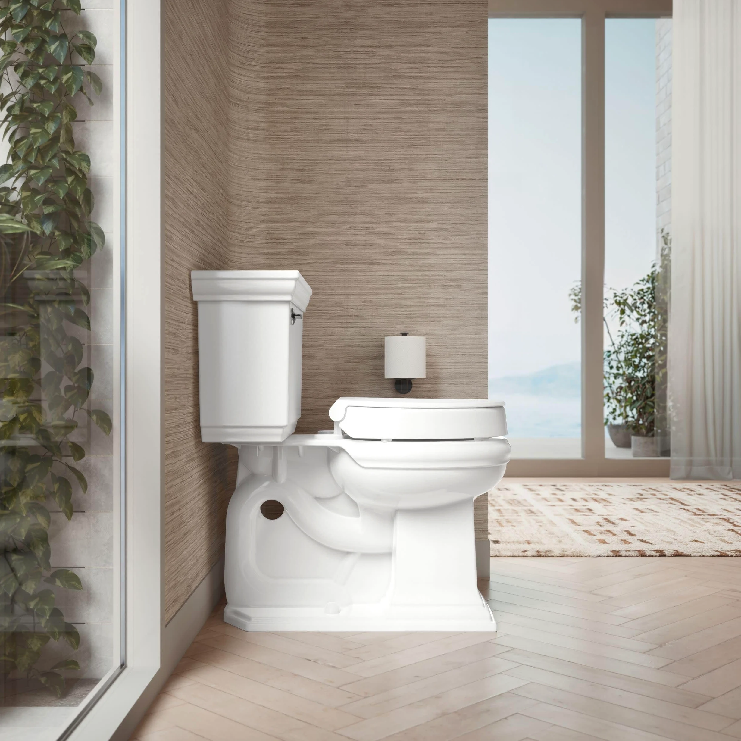 Hyten - Sedile WC rialzato, con chiusura silenziosa, colore: bianco