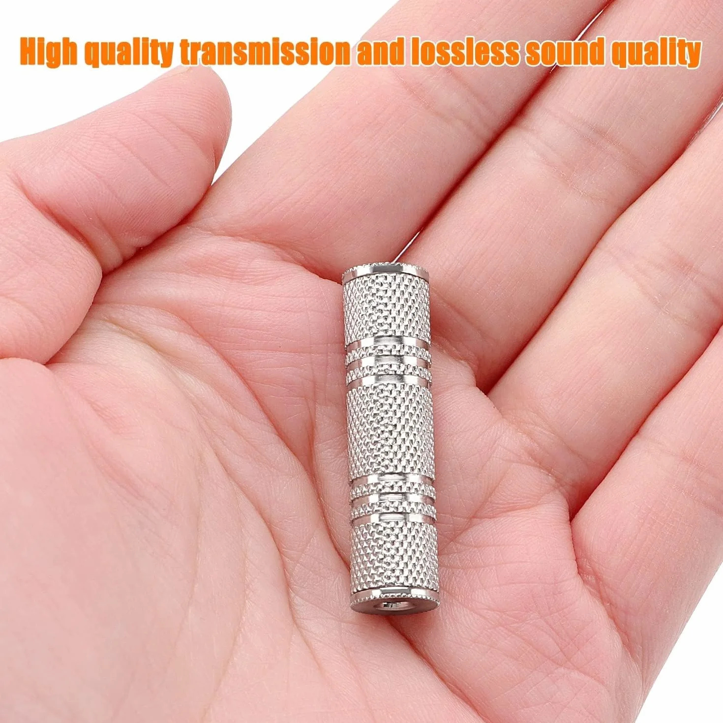 TECHZOCO Adattatore Audio Stereo Giunto Jack 3.5 Femmina a Femmina, Estensore Cavo Auricolari, 3,5 mm to 3,5 mm