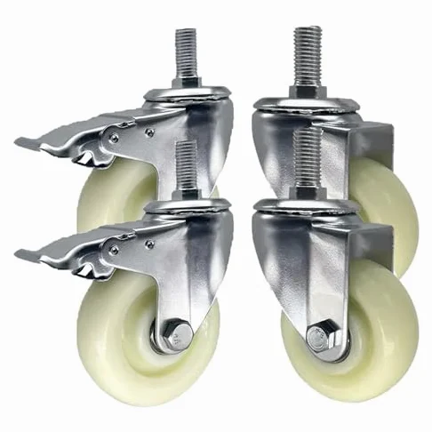 per carichi Pesanti di bloccaggio Ruote per carrelli Set da 4, Industriale Ruote girevoli con M20 Perno filettato, Antiscivolo Design per Banco da Lavoro