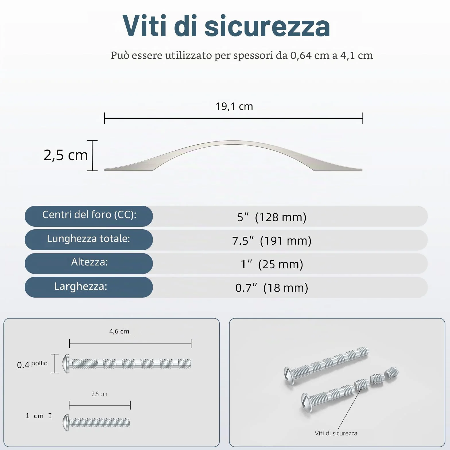 FURNIWARE 10 maniglie per armadi, maniglie per mobili, nichel satinato spazzolato, distanza tra i fori, 128 mm, maniglie per mobili, cassetti, credenze da cucina, armadi, maniglie per cassetti