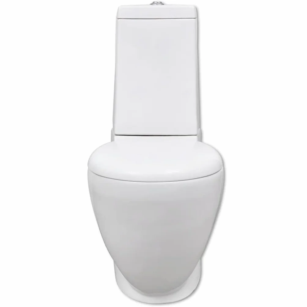 vidaXL Set WC e Bidè in Ceramica Bianco Vaso Water Bidet