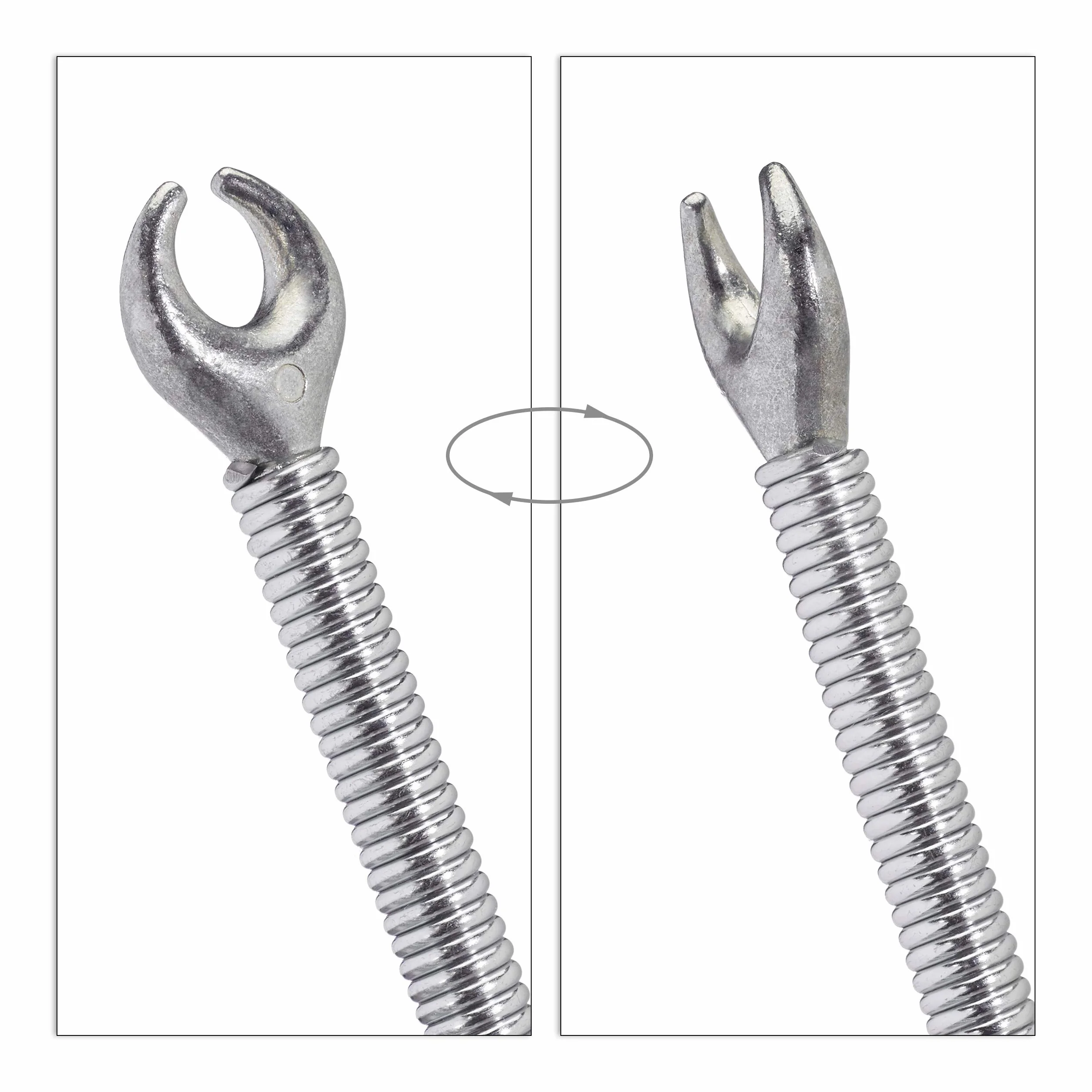 Relaxdays Sonda Pulizia Tubi di Scarico Manuale 9mm x 5m, Argento
