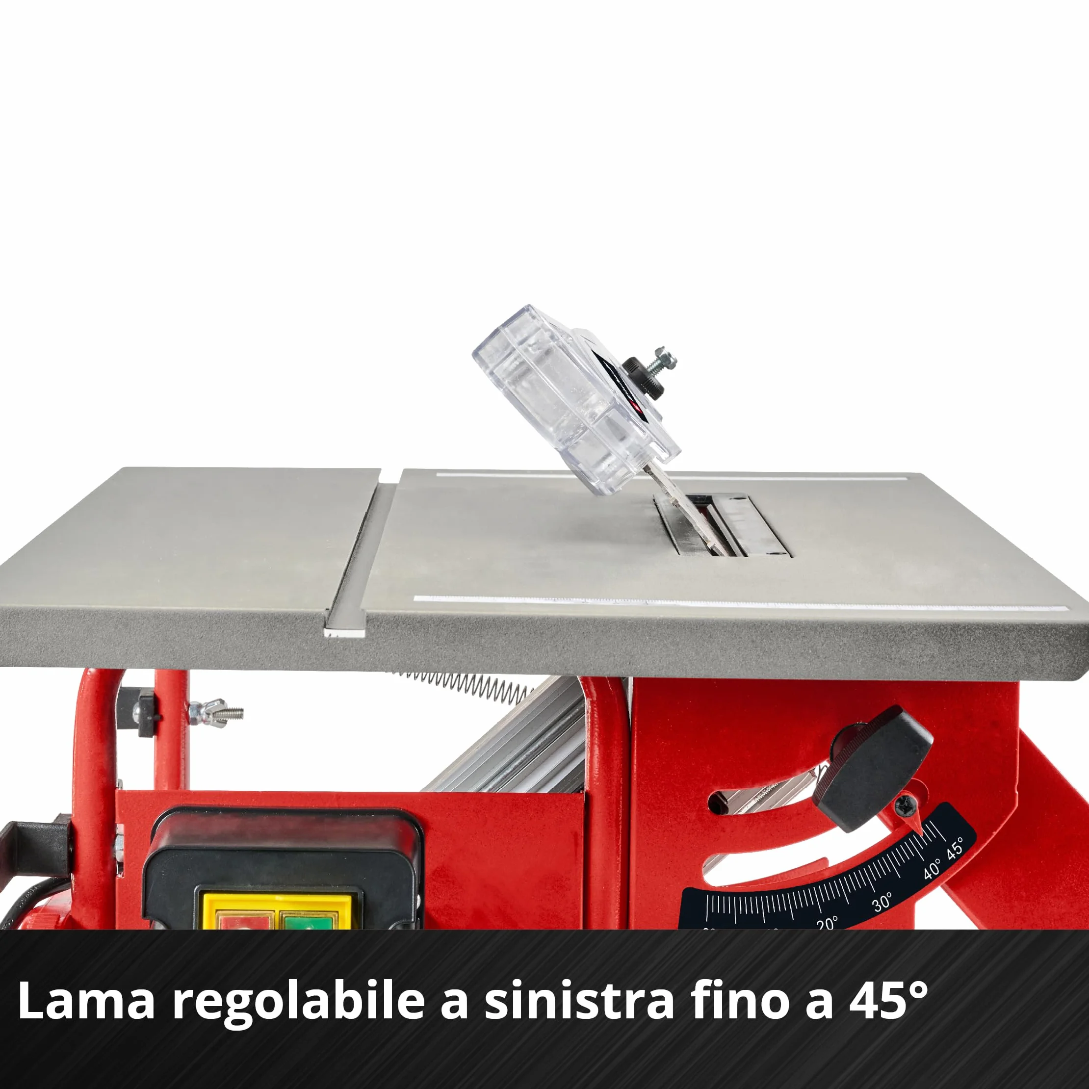 Sega circolare da banco Einhell TC-TS 8 I (800 Watt, altezza di taglio 45 mm, lama Ø 200 mm, guida angolare, battuta parallela, attacco di aspirazione, incl. lama HW/TCT)