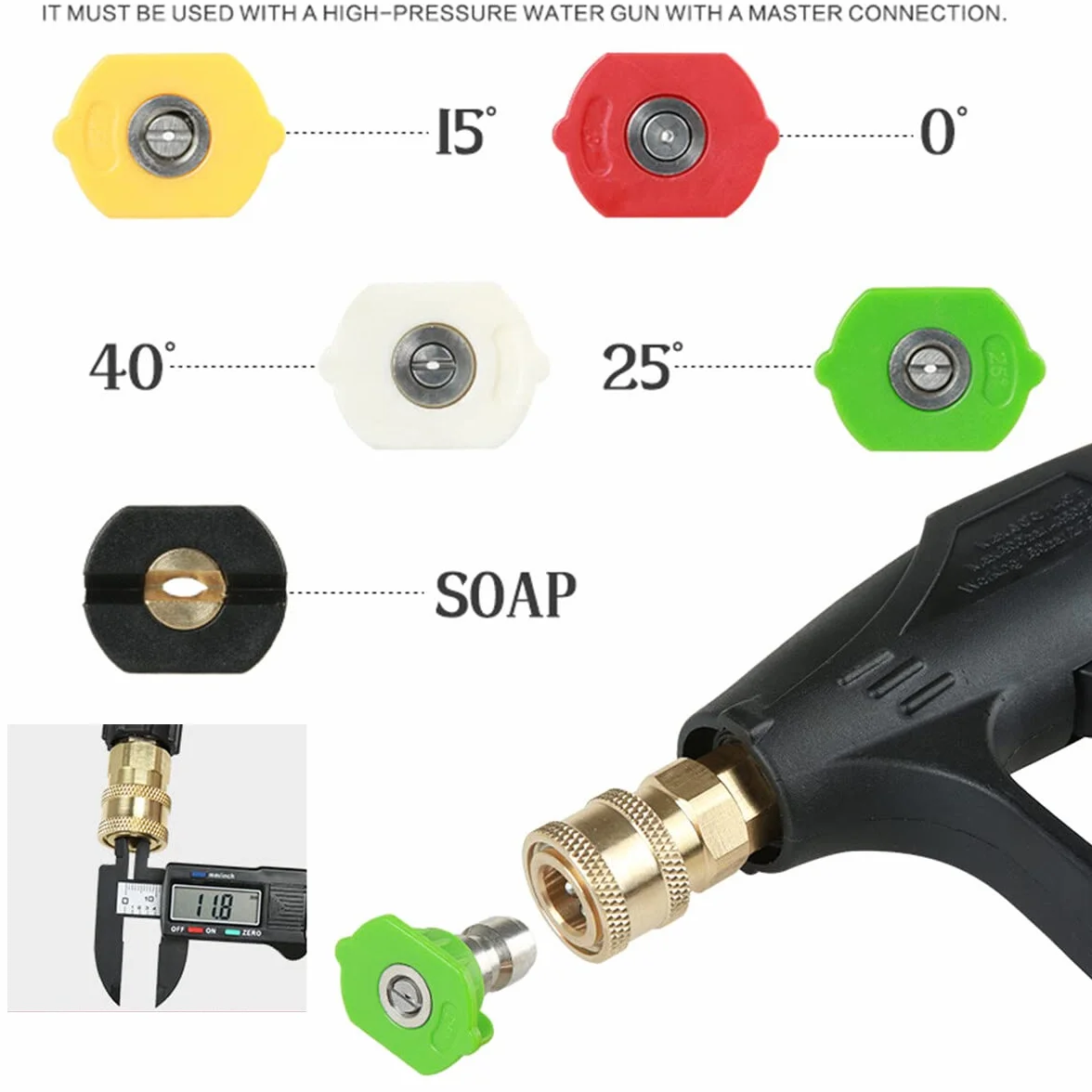 Pistola in schiuma ad alta pressione Foam Lance with 5 Nozzles for Car Cleaning