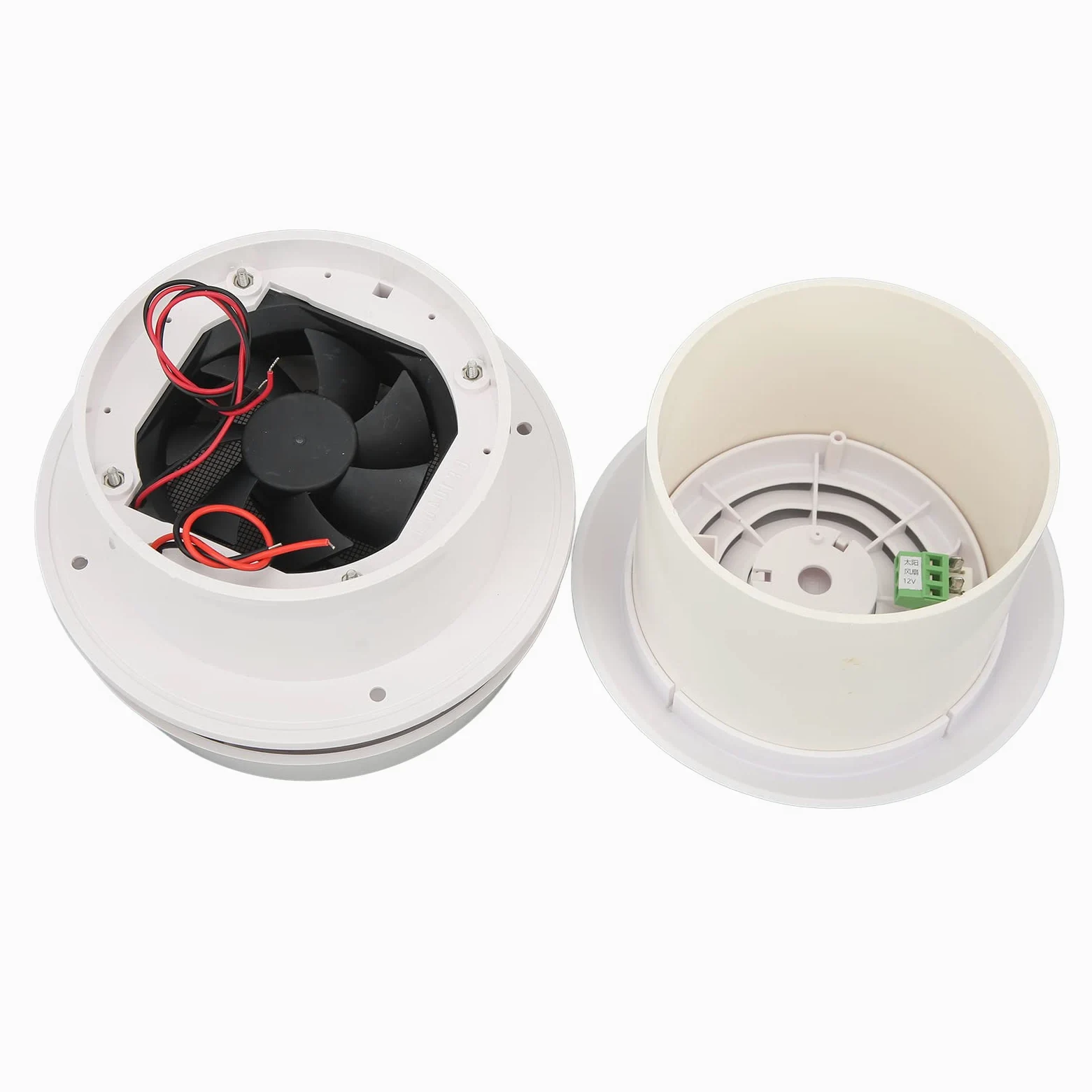 Ventilatore Tetto per, DC12V Ventilatore Tetto per Sfiato Silenzioso Ad Energia Solare per, Roulotte, Yacht