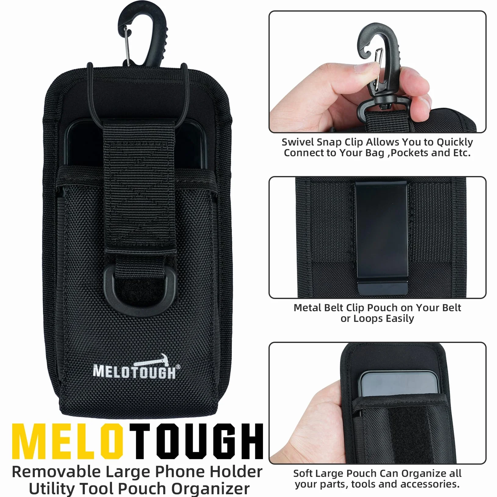 MELOTOUGH Bretelle da cintura per attrezzi da lavoro Big e Tall Construction Bag imbottite