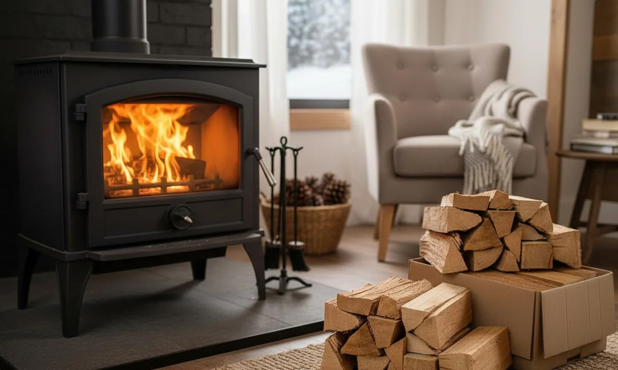 Legna da ardere Rovere Secca, 10 kg, Legna da 25 cm, Camino, Braciere, Pizza, Barbecue con 3 accendini naturali