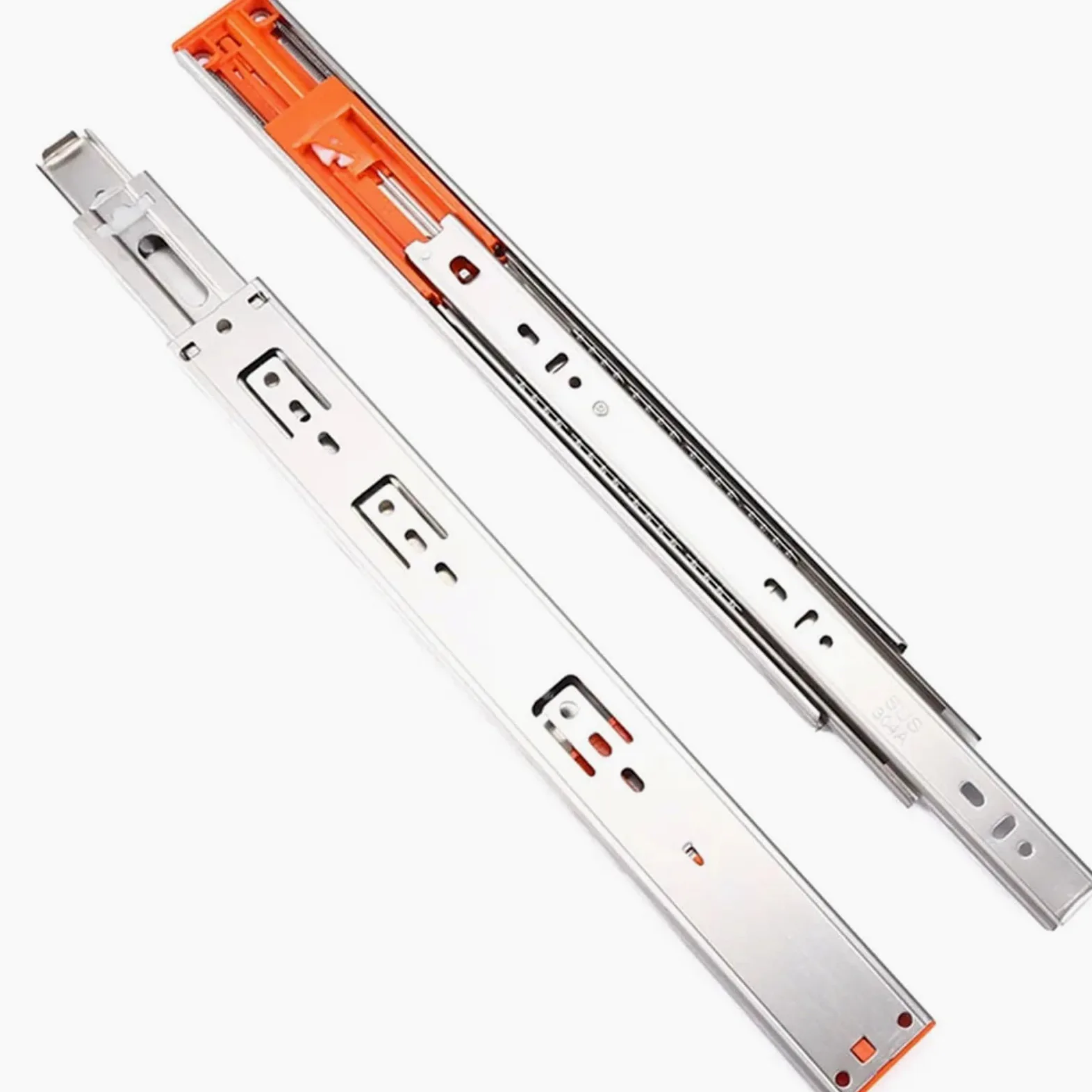 Guide Per Cassetti Stainless Steel Drawer Slide Hydraulic Damping Buffer Sliding Bearing Silent Cabinet Track Furniture Hardware per cassetto(450)