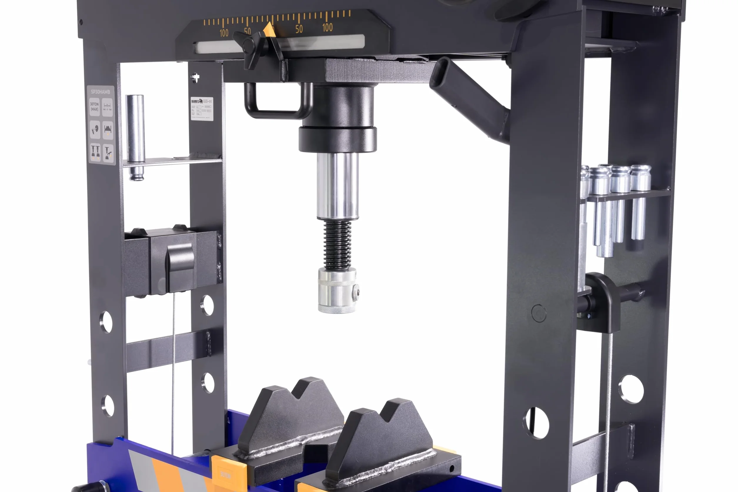 Pressa da officina manuale + pneumatica 30t 00012 750 mm extra larga
