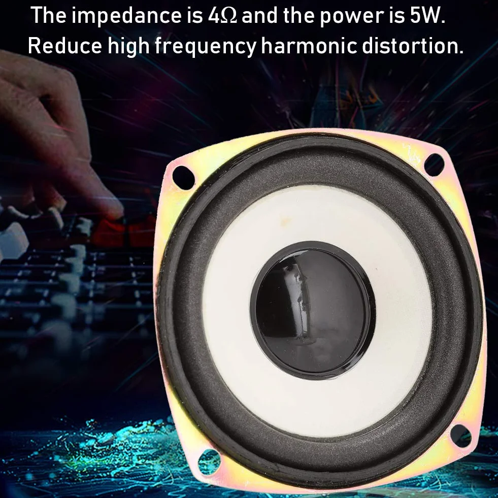 Pusokei Altoparlante a frequenza Piena da 3 Pollici Altoparlante 4ohm 5W Suono Surround Stereo ad Alta sensibilità per Cassa di risonanza multimediale