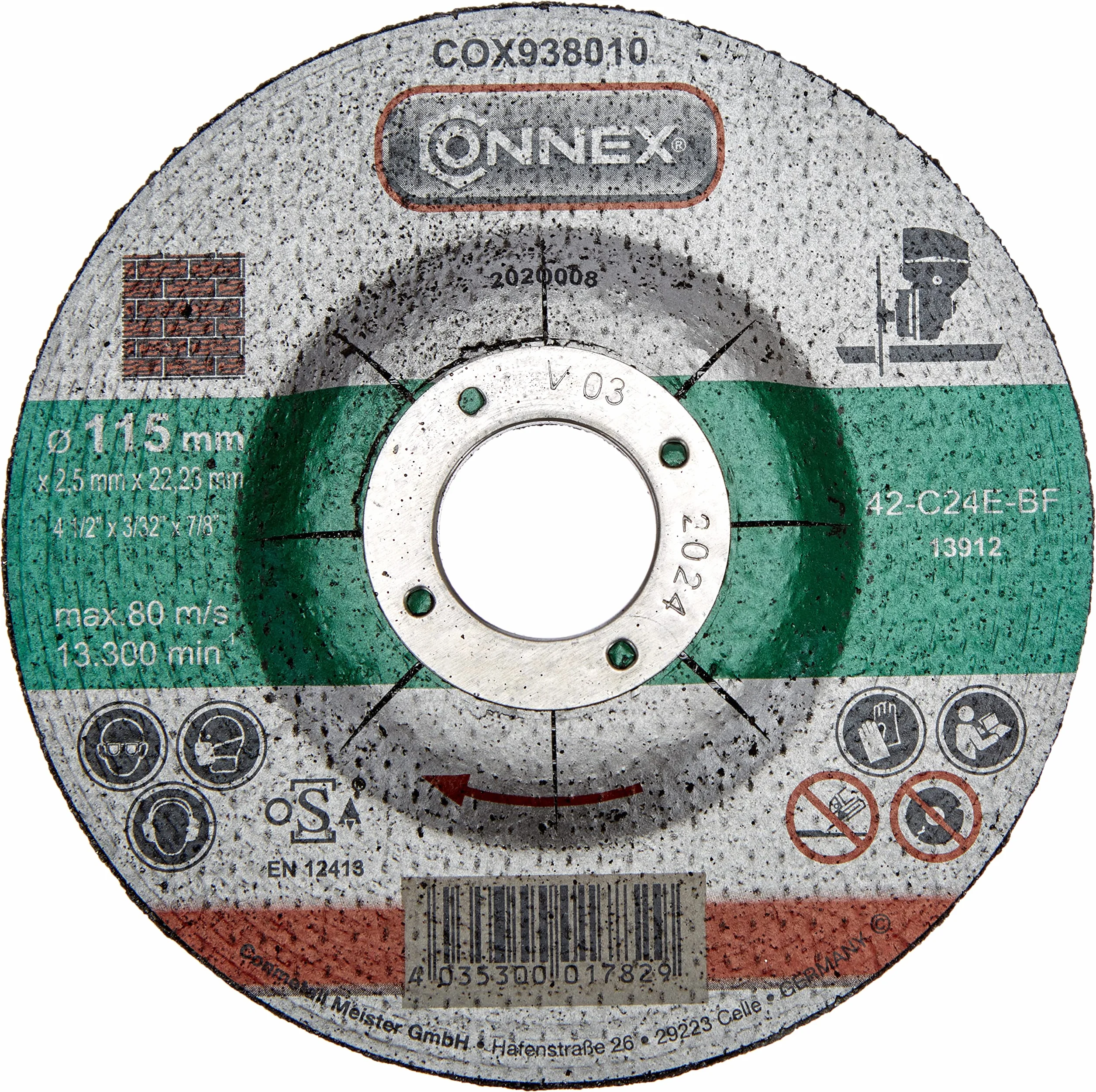 Connex set dischi taglio pietra 115 mm 2,5 mm