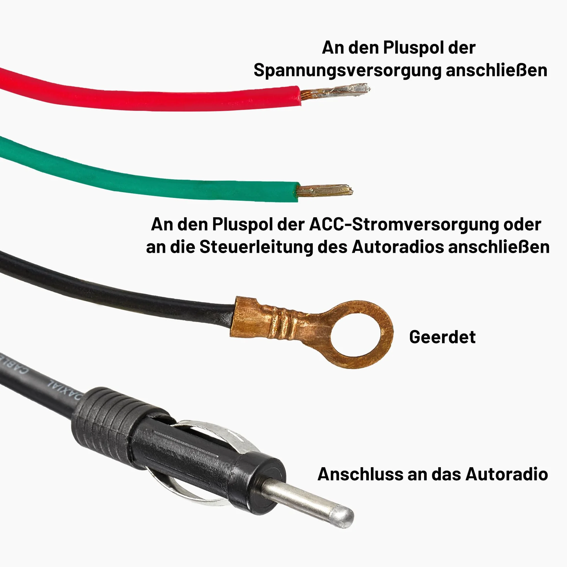 RED WOLF Antenna elettrica per auto, FM/AM, kit antenna automatica per Honda, Ford, Toyota, Opel, Peugeot, Jeep, Jaguar, Mercedes, Vauxhall Nissan, 12 V