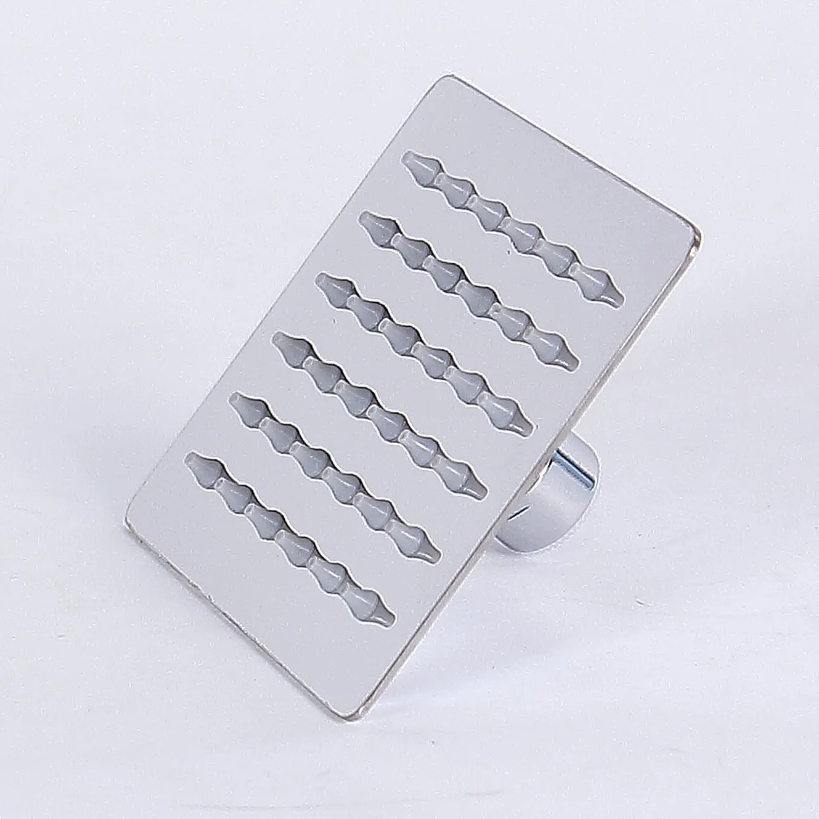 Doccia a pioggia rettangolare 10x10 cm 36 ugelli anticalcare acciaio inox cromato lucido 1 regolazione