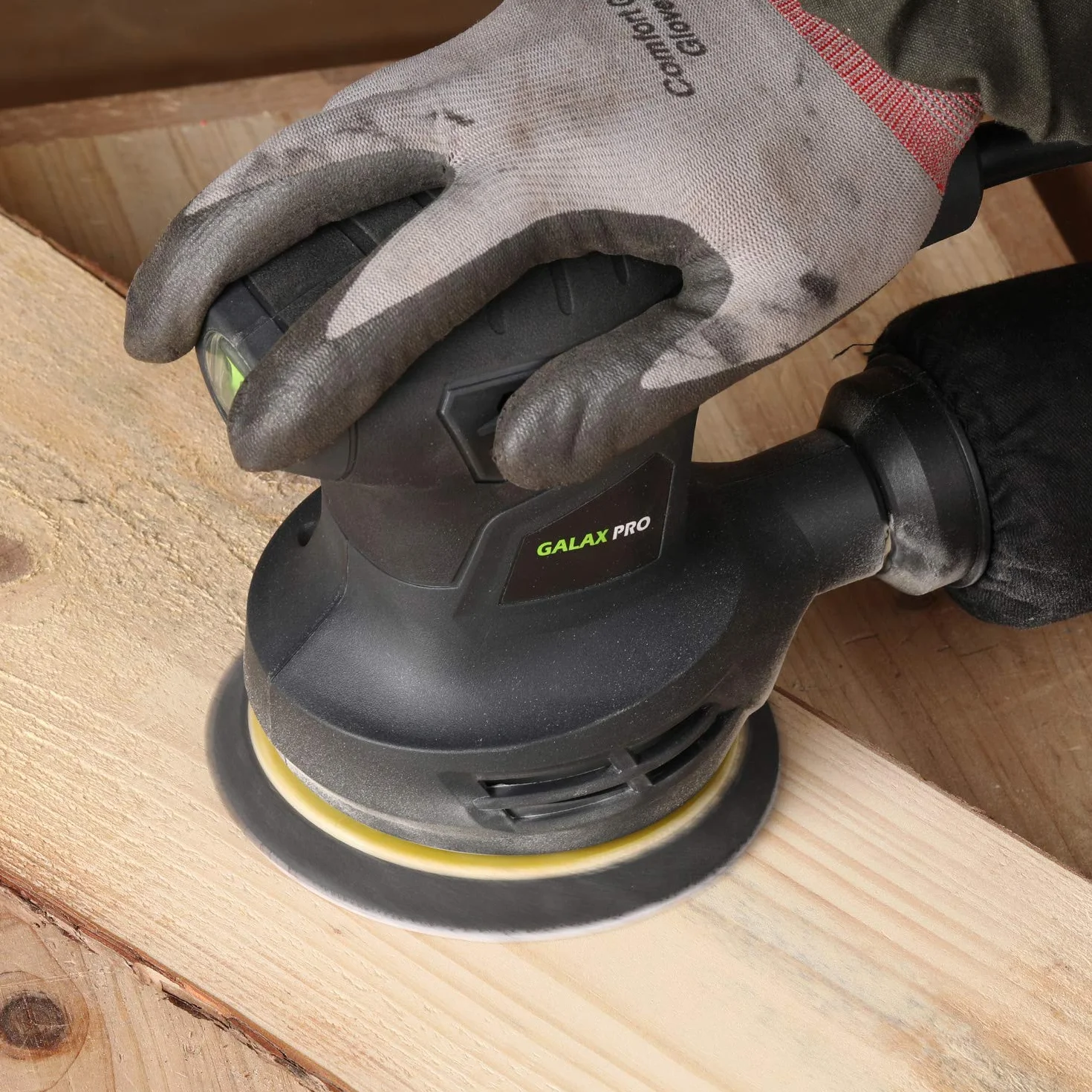 GALAX PRO Levigatrice Orbitale, 280W 6 Velocità Variabili 6000-13000 RPM Levigatrice Rotorbitale, 15 pezzi 125mm Dischi abrasivi, Polvere sistema di raccolta, ideale per DIY