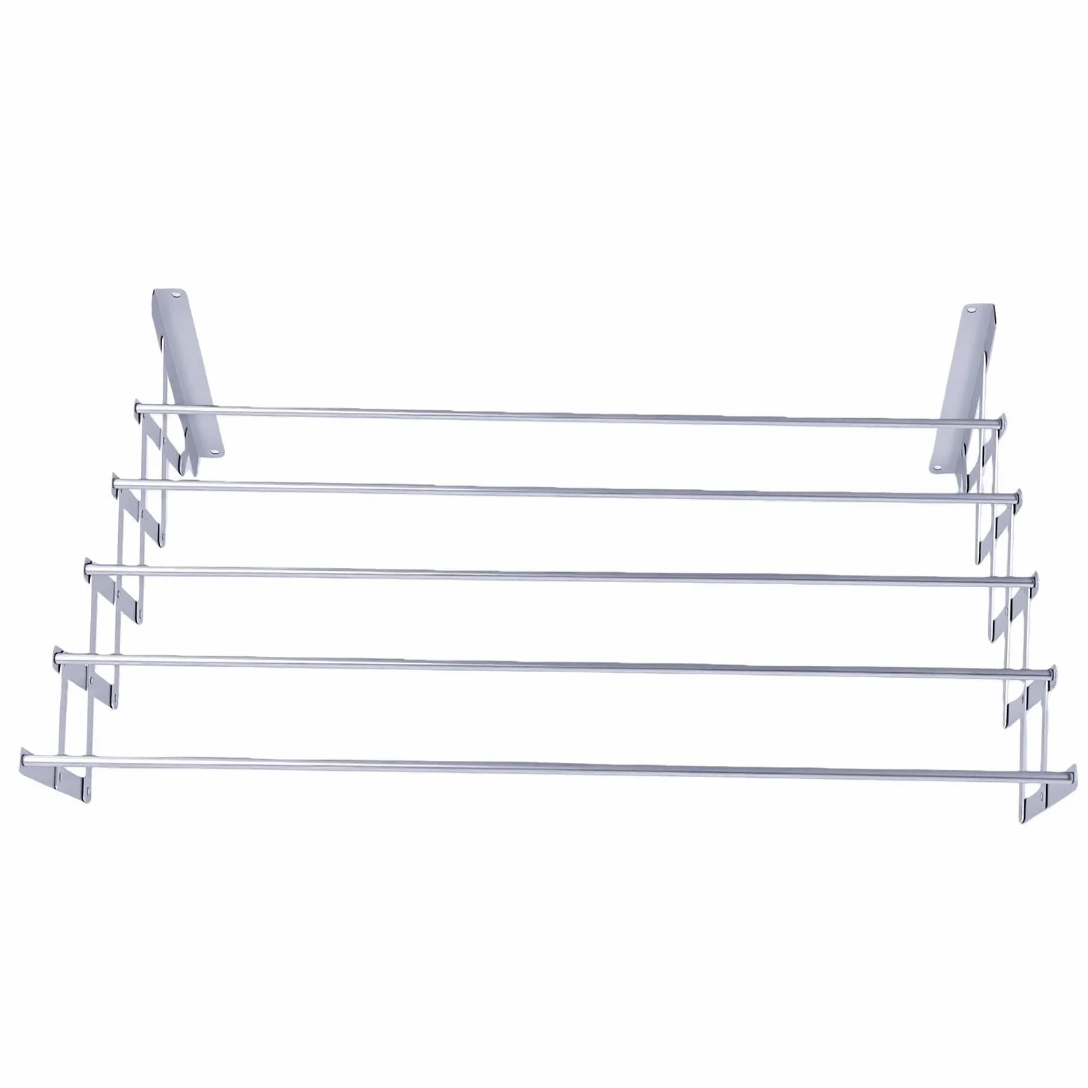 Brrnoo Portasciugamani da Parete Pieghevole, Stendibiancheria Muro | Antiruggine in Alluminio, per Bagno Balcone Lavanderia, Aste Espandibili per Asciugamani e jeans.
