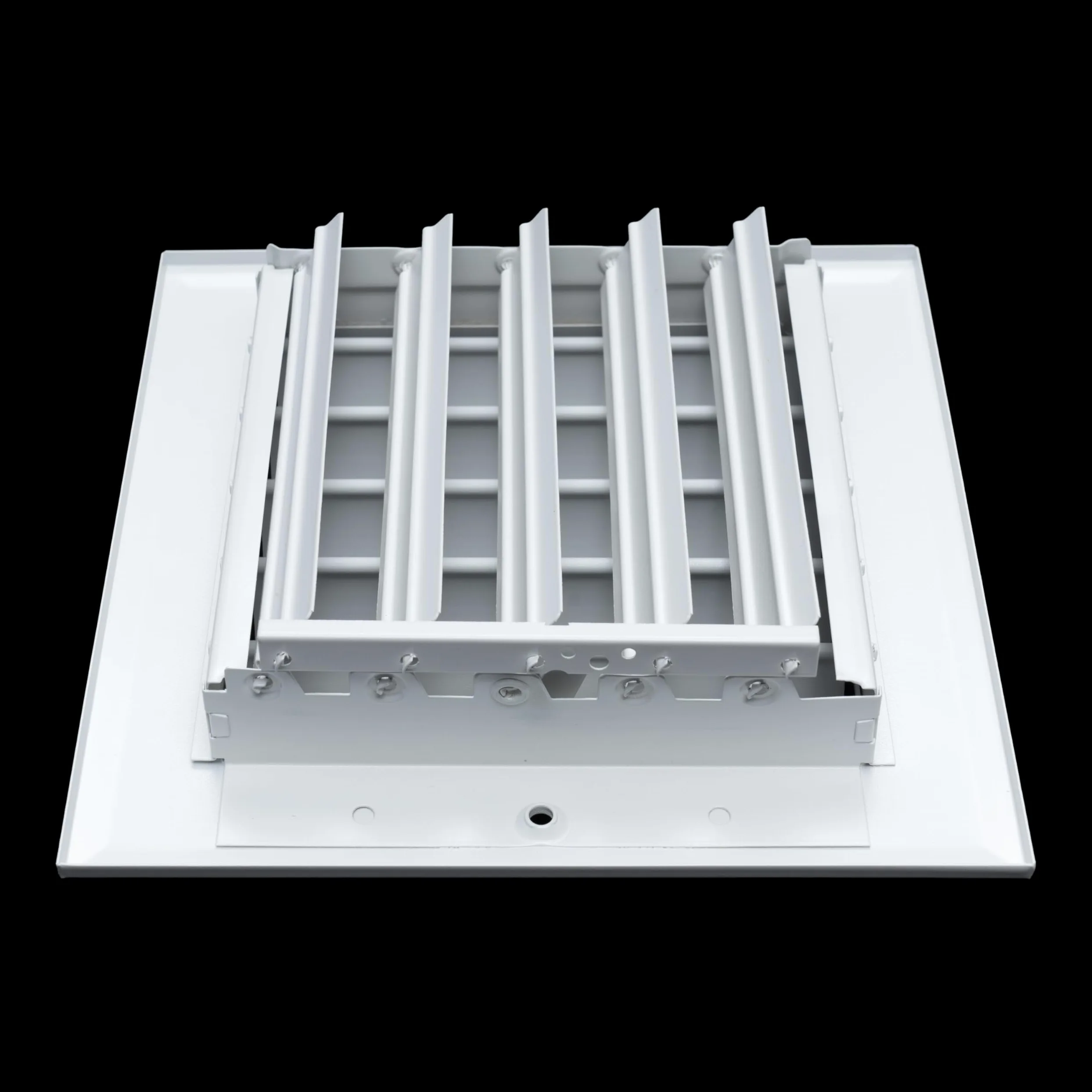 Handua Griglia di alimentazione dell'aria regolabile a 1 via in alluminio, 35,5 x 10,2 cm (larghezza x altezza), griglia di ventilazione per pareti laterali e soffitti, colore bianco, dimensioni