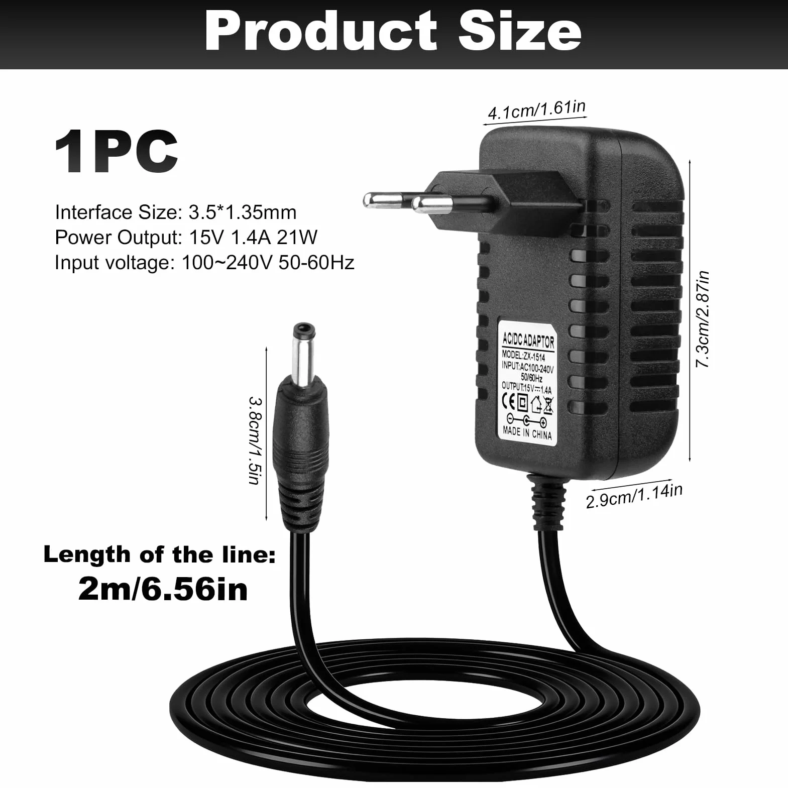 21 W 15 V 1,4 A Alimentatore per Alexa Echo