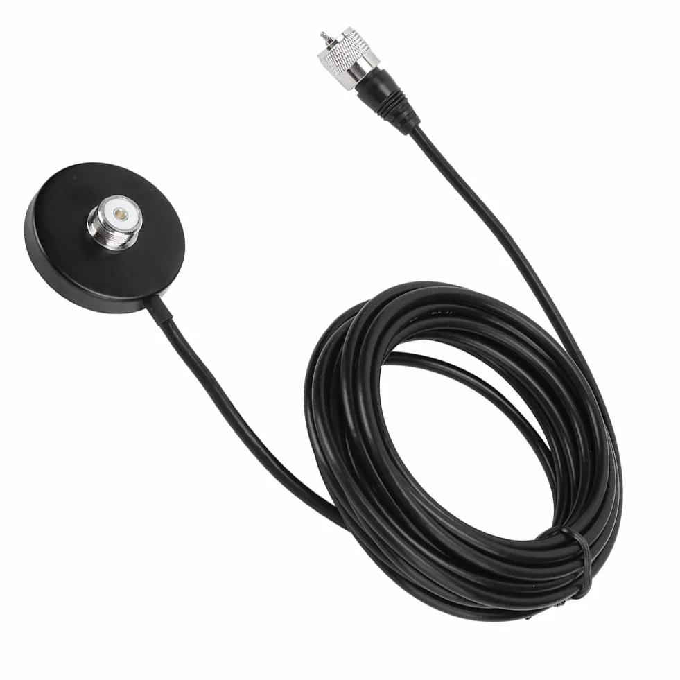 Queen.Y Base Magnetica per Antenna Radio Mobile, Supporto Resistente UHF con PL-259 a SO-239, 5M Cavo per Radio
