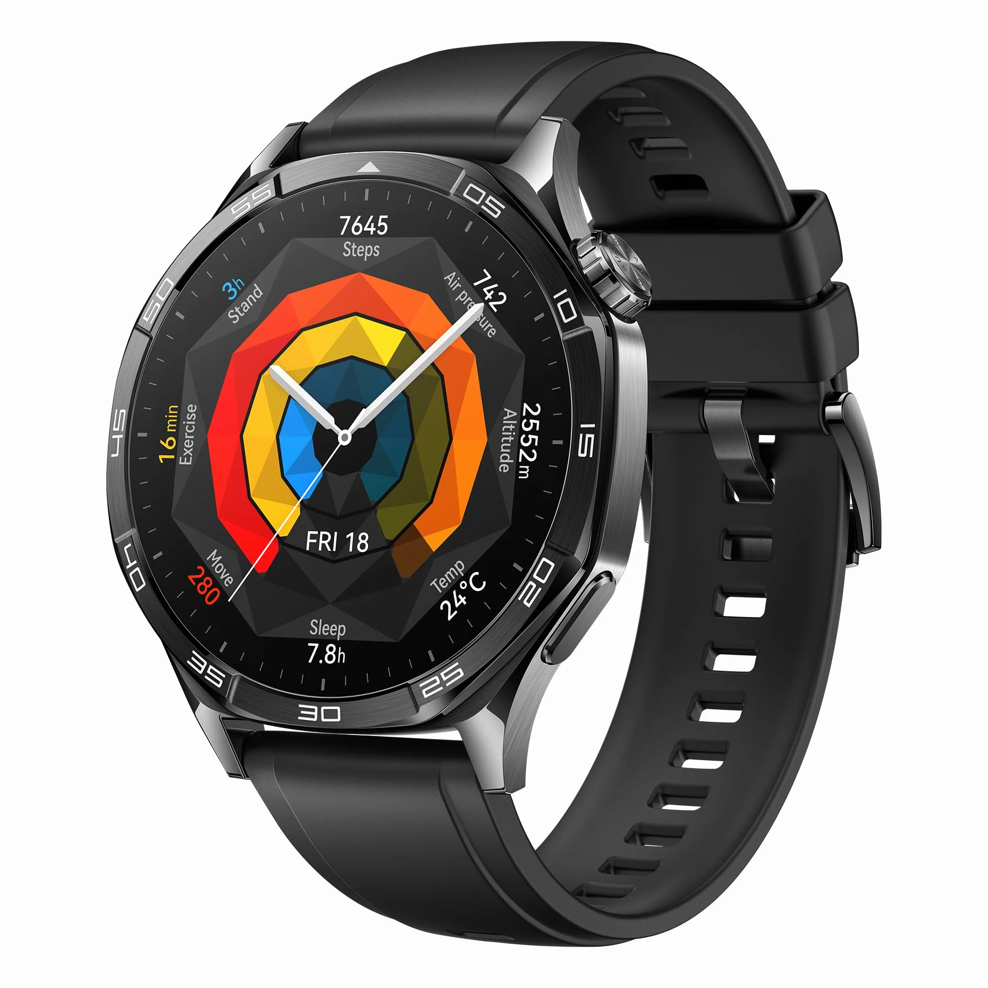 HUAWEI WATCH GT 5 46mm Smartwatch, Design Elegante, Nuova Modalità Corsa e Ciclismo, Monitoraggio della Salute, 14 Giorni di Durata della Batteria, iOS e Android, Nero