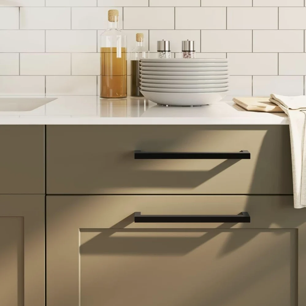 Maniglie per mobili in acciaio inox, 10 pezzi, 224 mm, per armadio, porta, cassetto, cucina, bagno, ufficio, guardaroba, cassettiera, design moderno, durevole e resistente alla ruggine